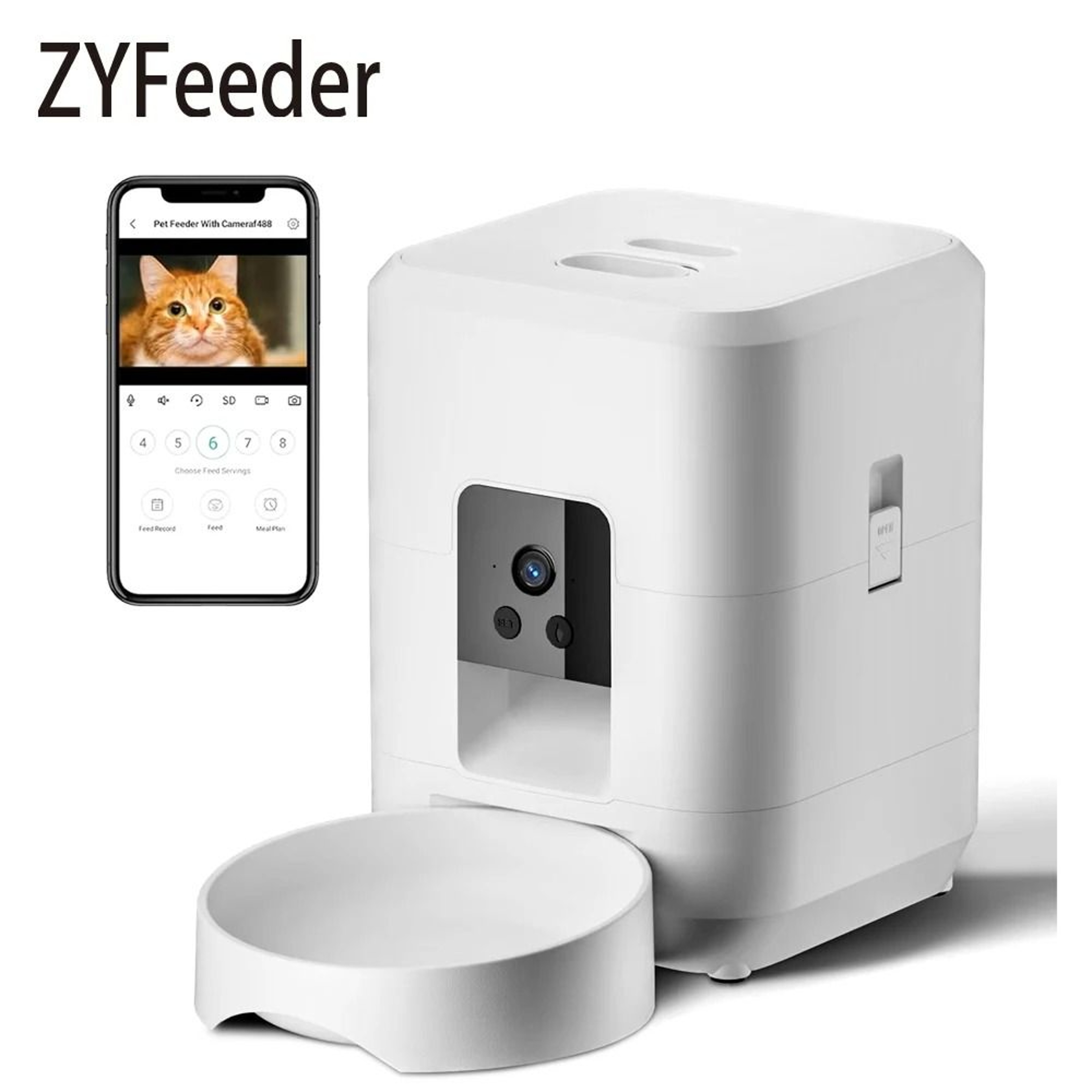 SmartServe 2L WiFi Automatic Pet Feeder With Camera For Cats  Dogs 5