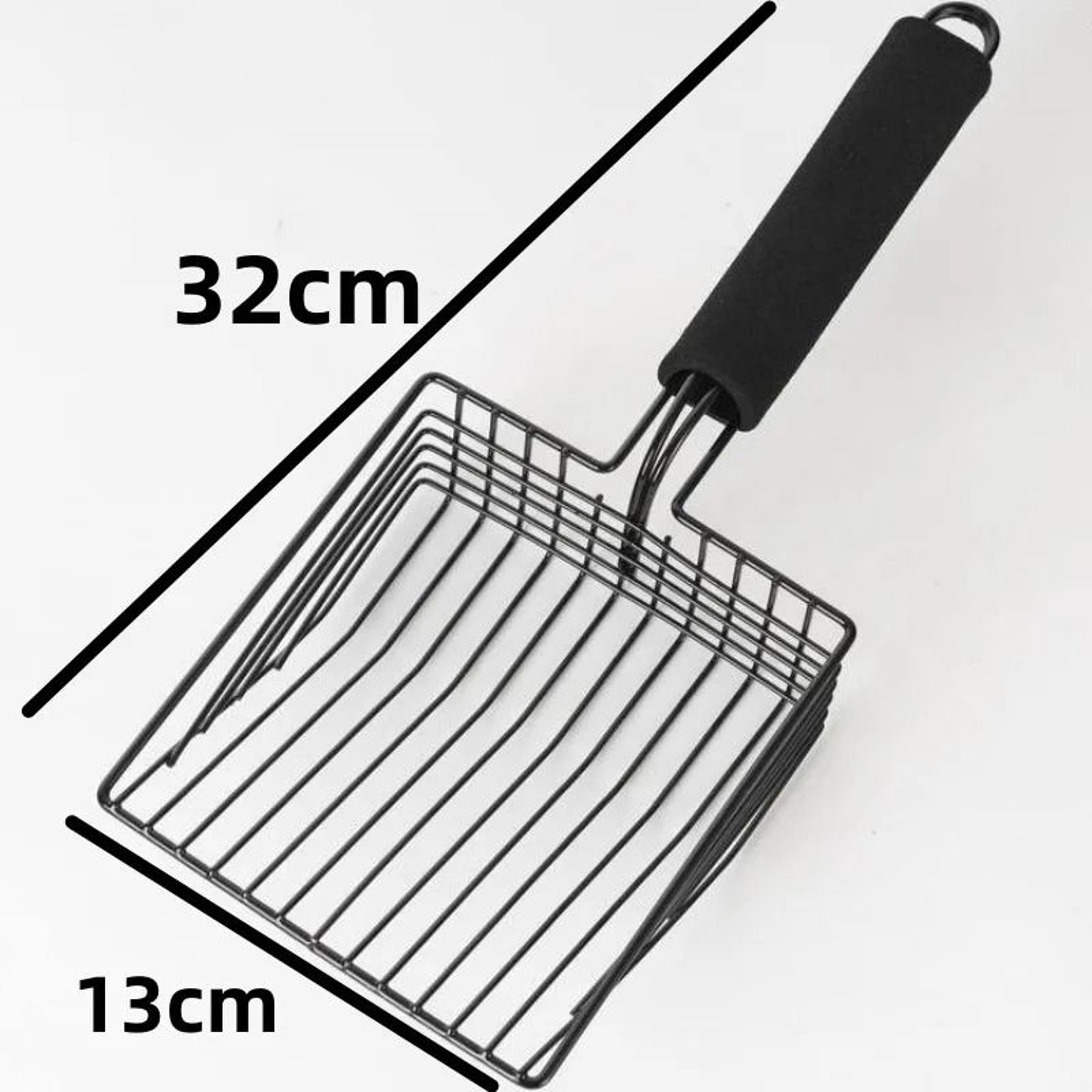 Heavy Duty Stainless Steel Cat Litter Scoop With Comfort Grip Handle 6
