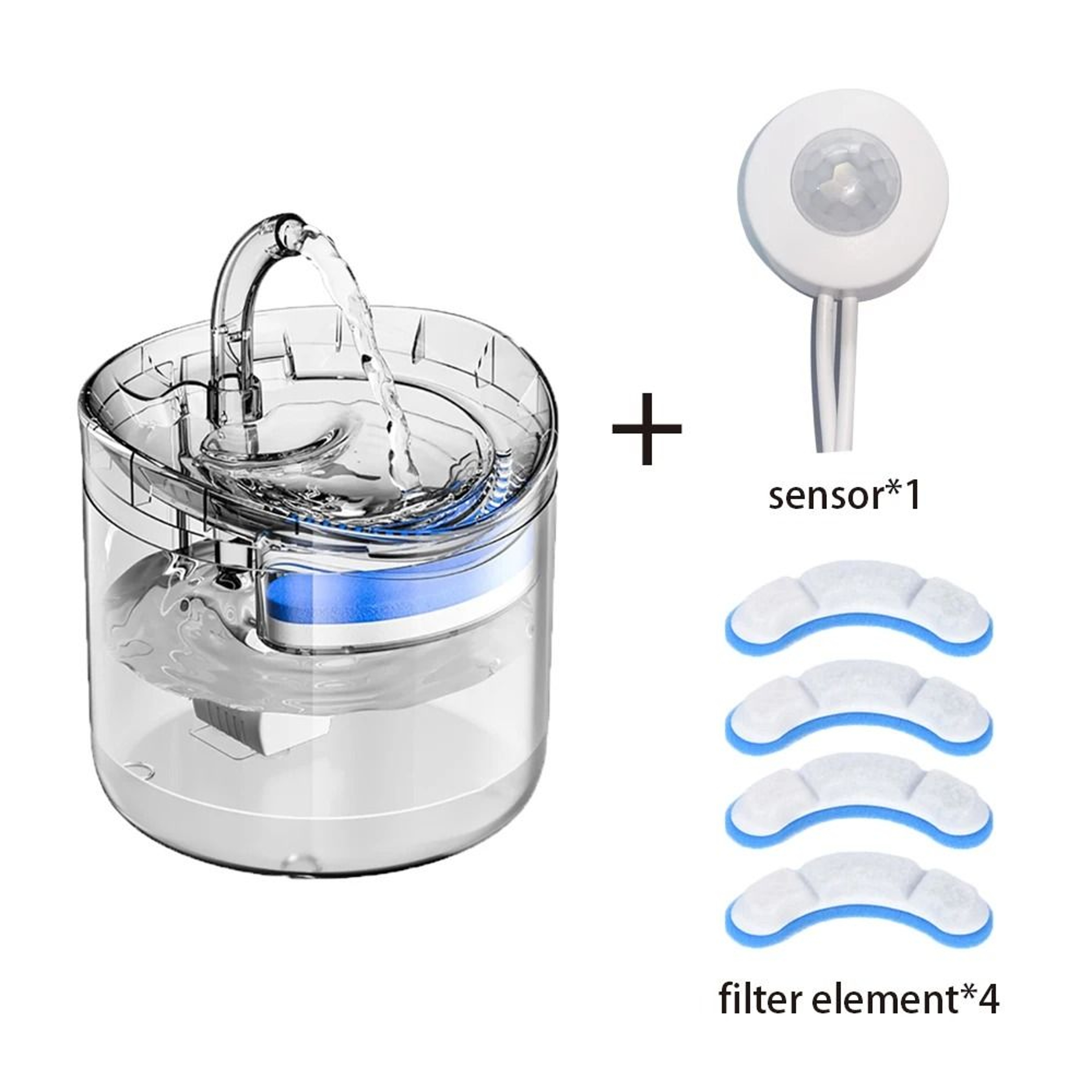 Smart Motion Sensor Pet Water Fountain 67oz Automatic Drinking Station 9