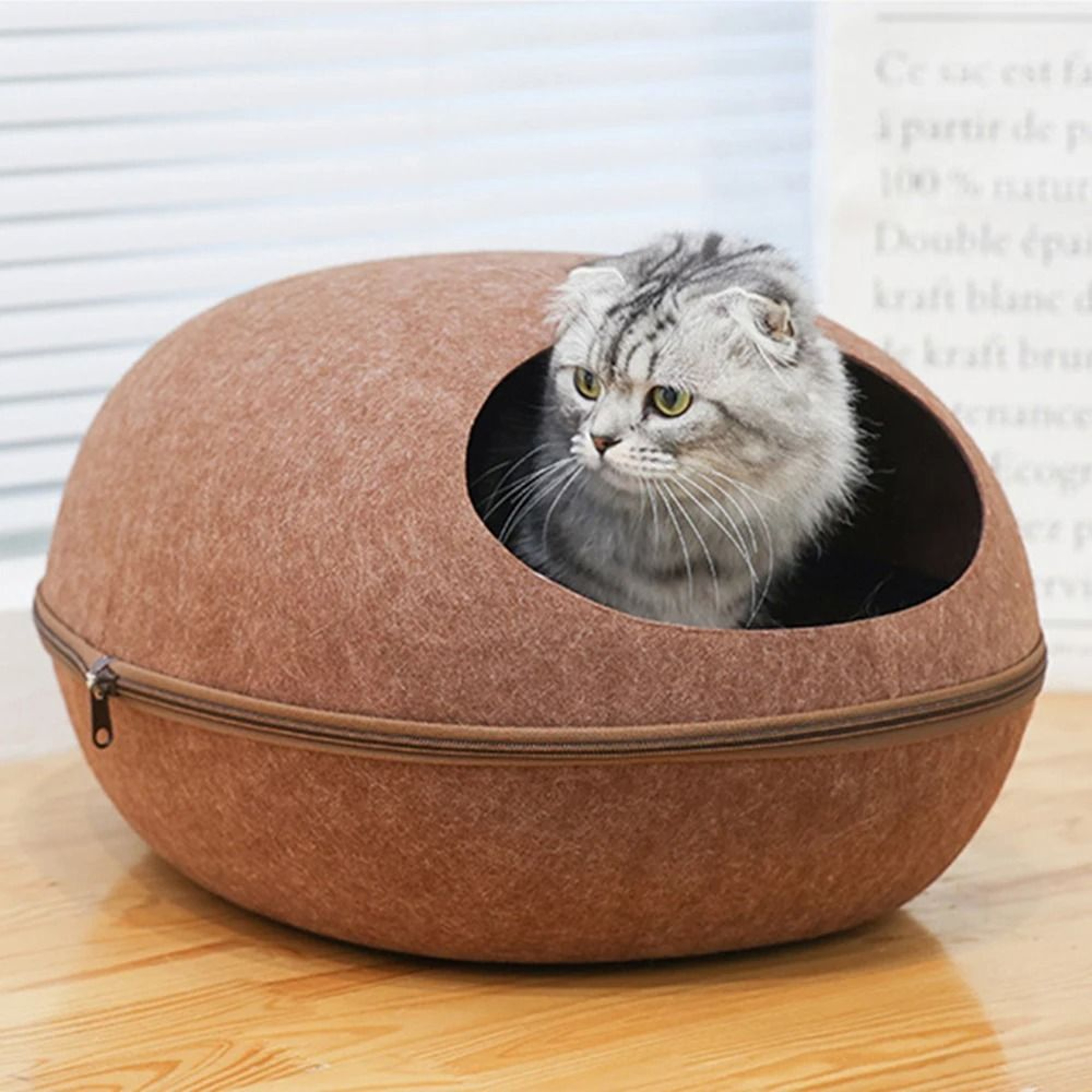 Cozy Removable Cat House Bed With Breathable Cushion For Cats  Small Dogs 6