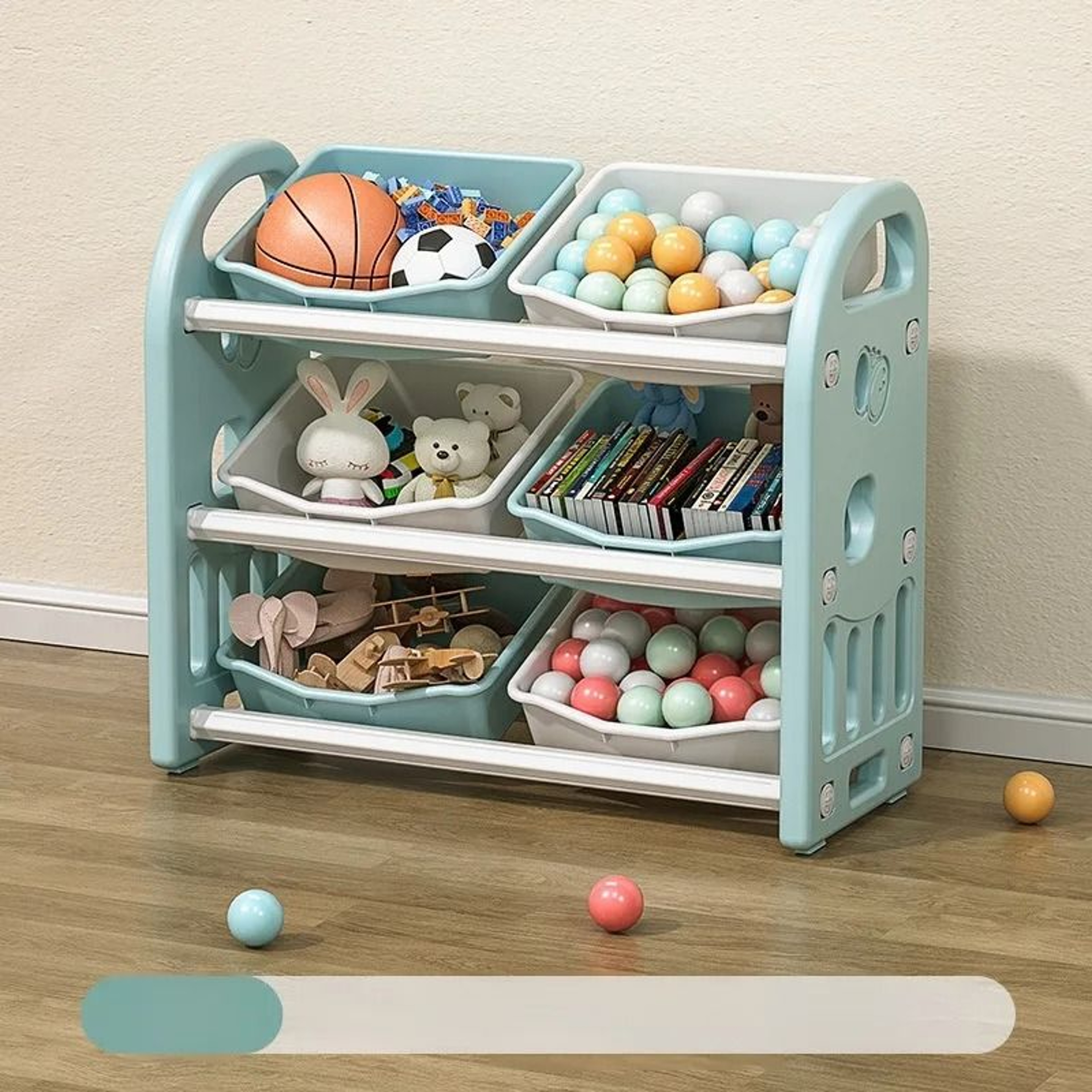 OrganiCube Large Capacity Toy Storage Cabinet With MultiCompartment Organizer 6