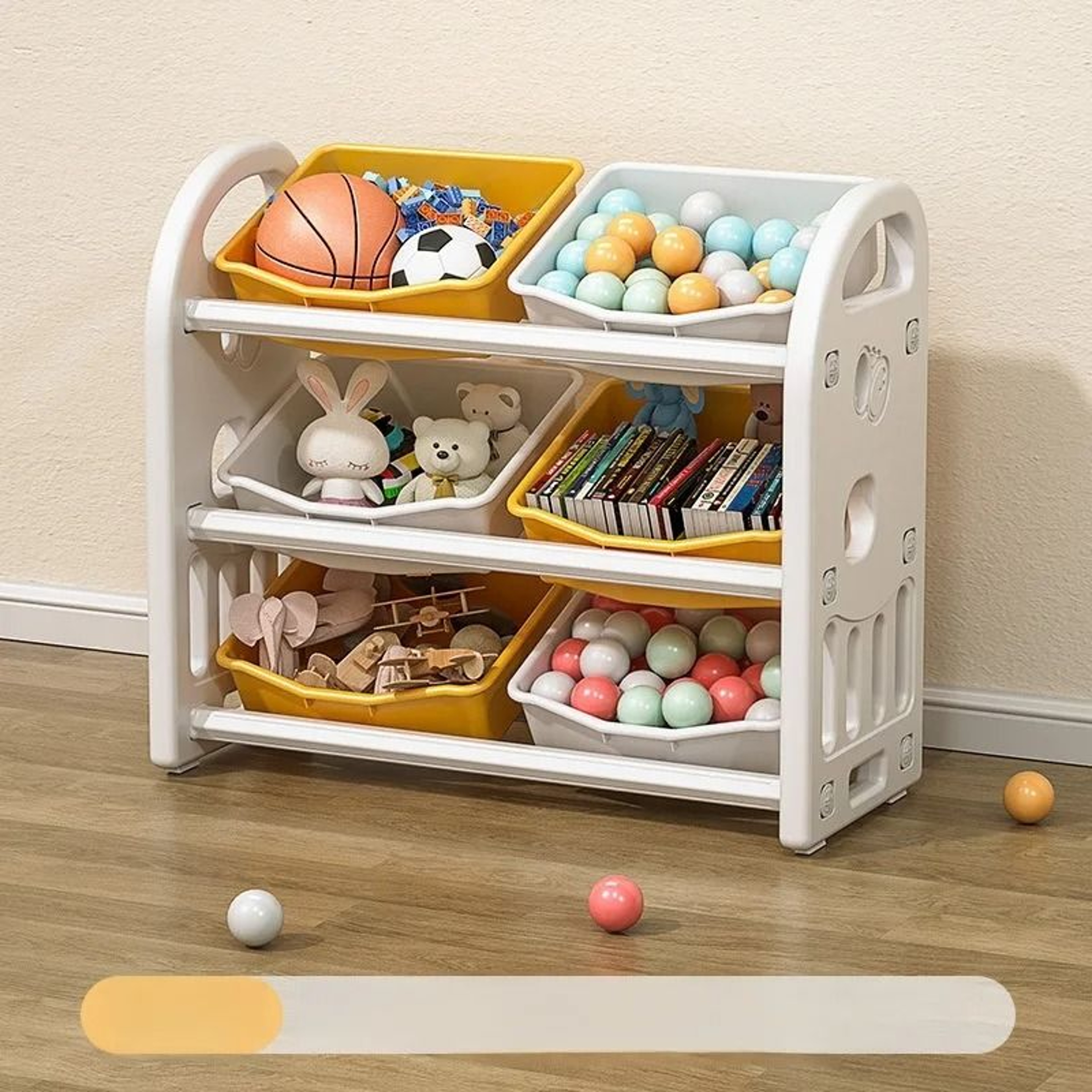 OrganiCube Large Capacity Toy Storage Cabinet With MultiCompartment Organizer 8