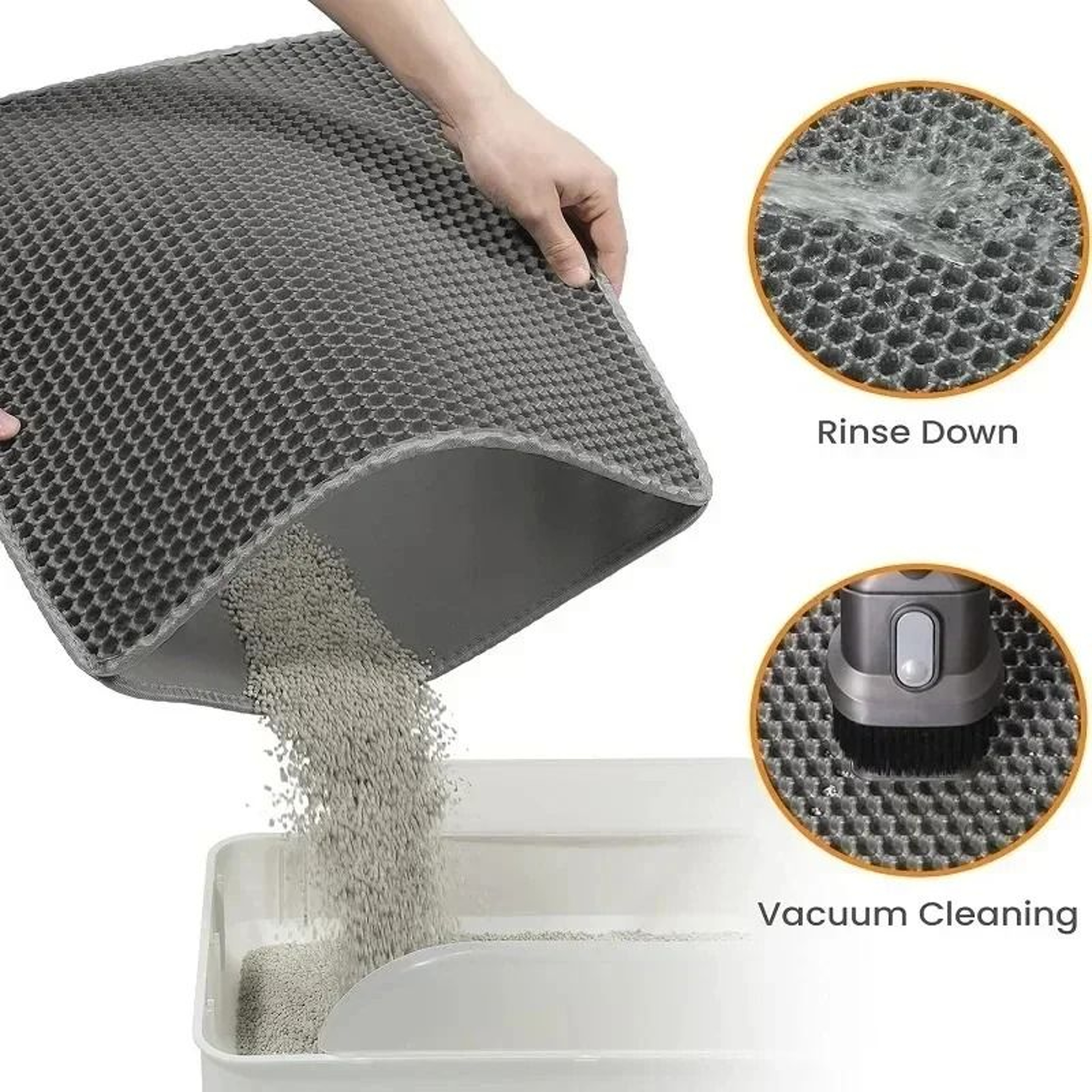 Waterproof Double Layer Cat Litter Mat For Trapping Litter  Protecting Floors 4
