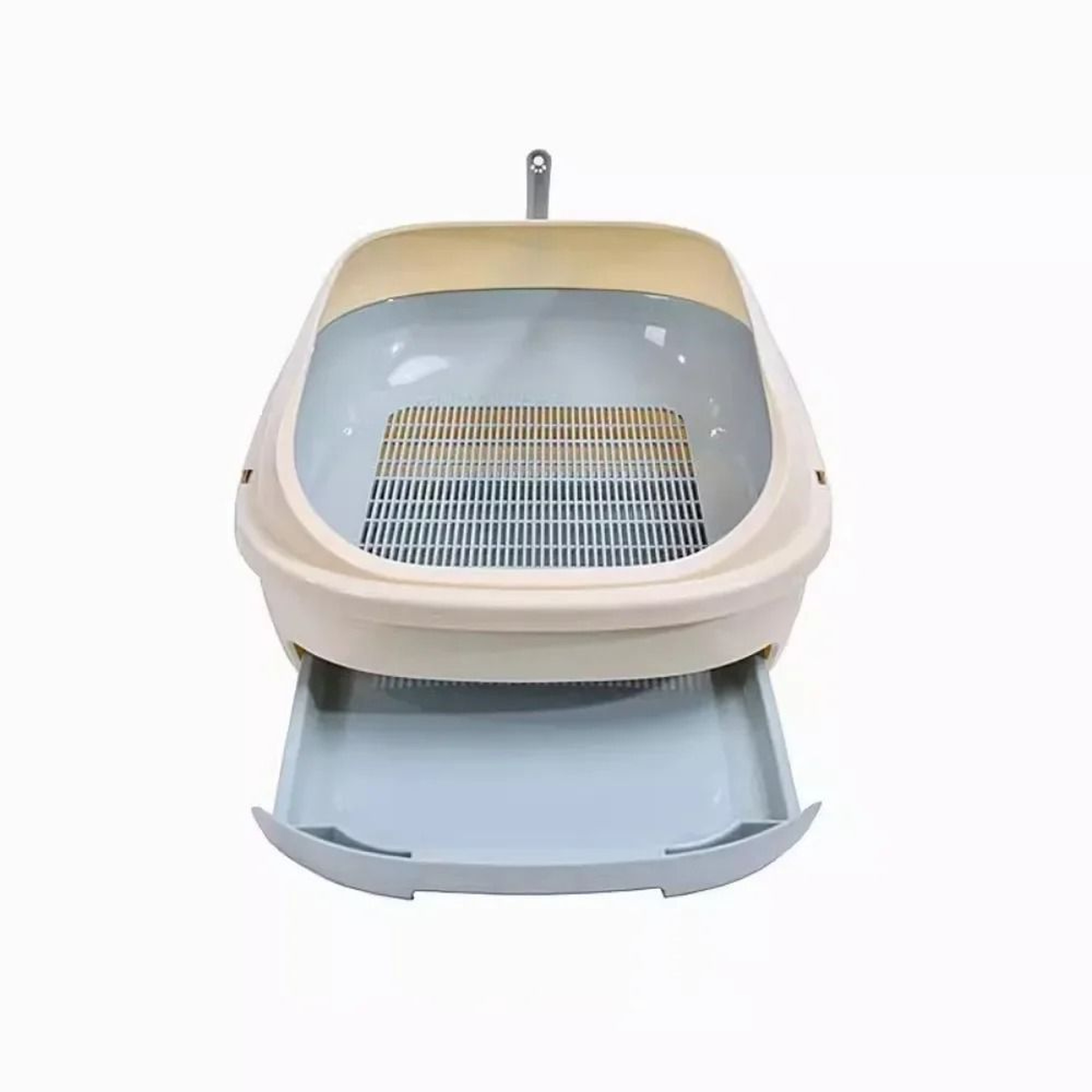 CleanFlow ExtraLarge SemiClosed Double Layer Cat Litter Box With Drawer  Splash Guard 3