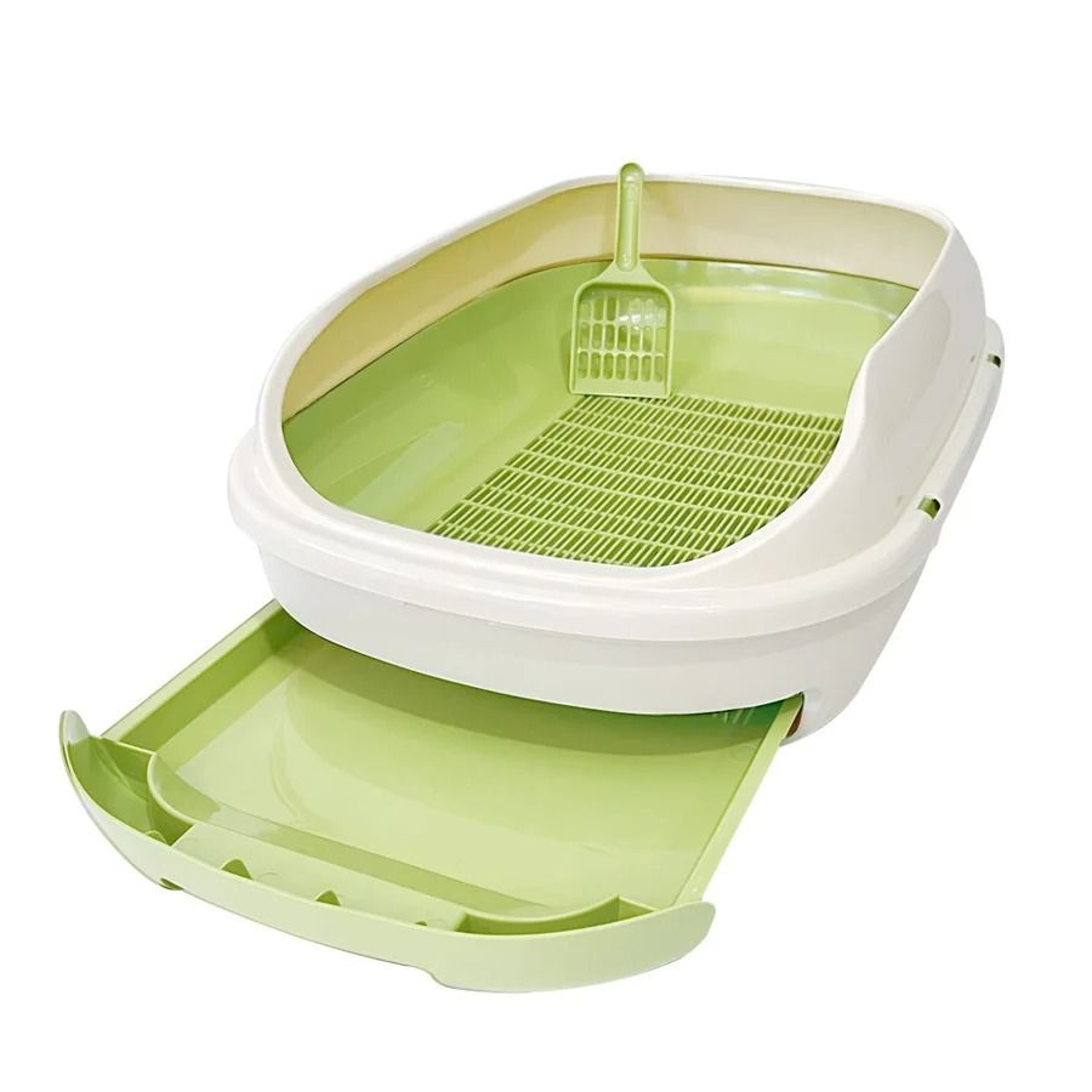 CleanFlow ExtraLarge SemiClosed Double Layer Cat Litter Box With Drawer  Splash Guard 8