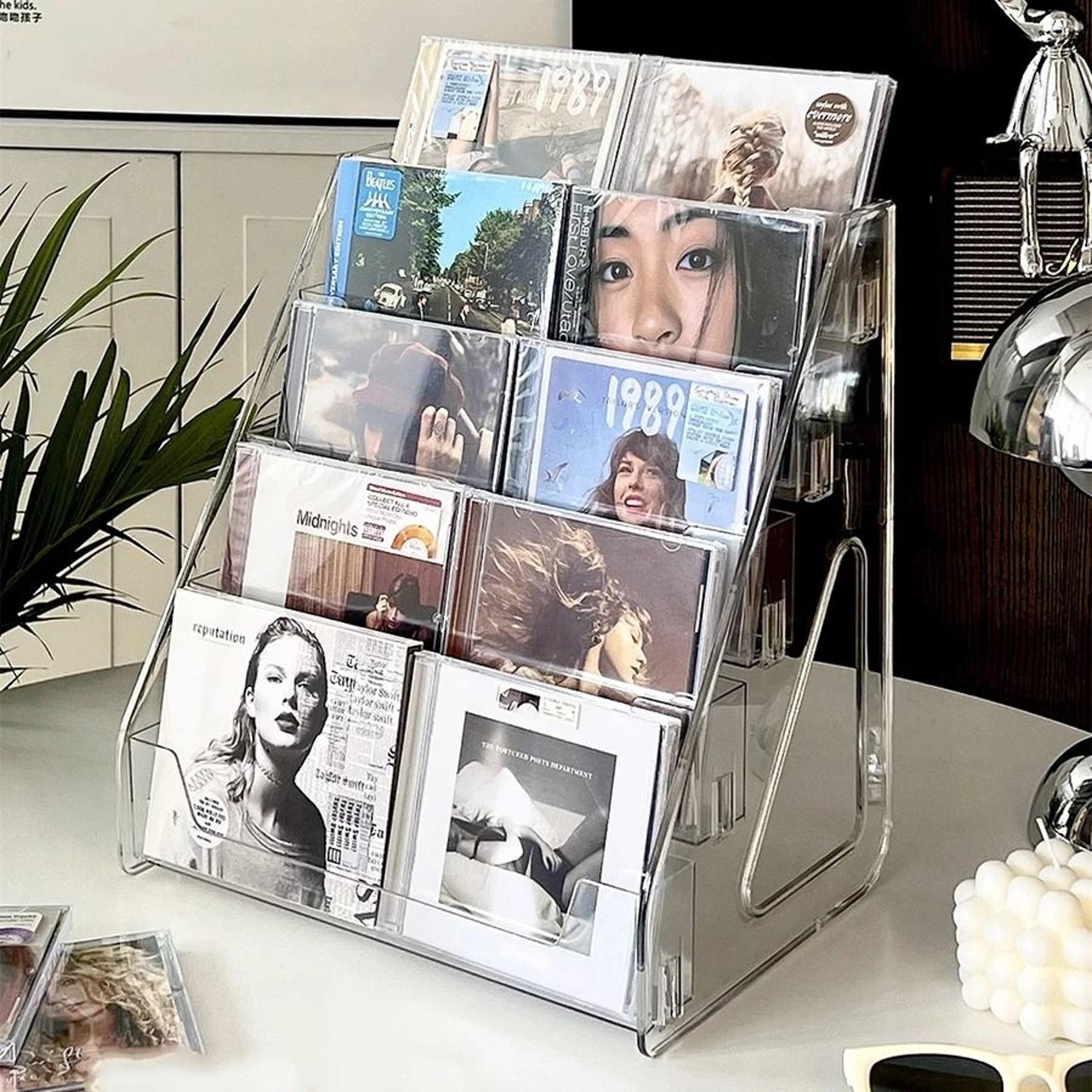 ClearView Acrylic CD  Vinyl Record Display Rack Storage Organizer 3