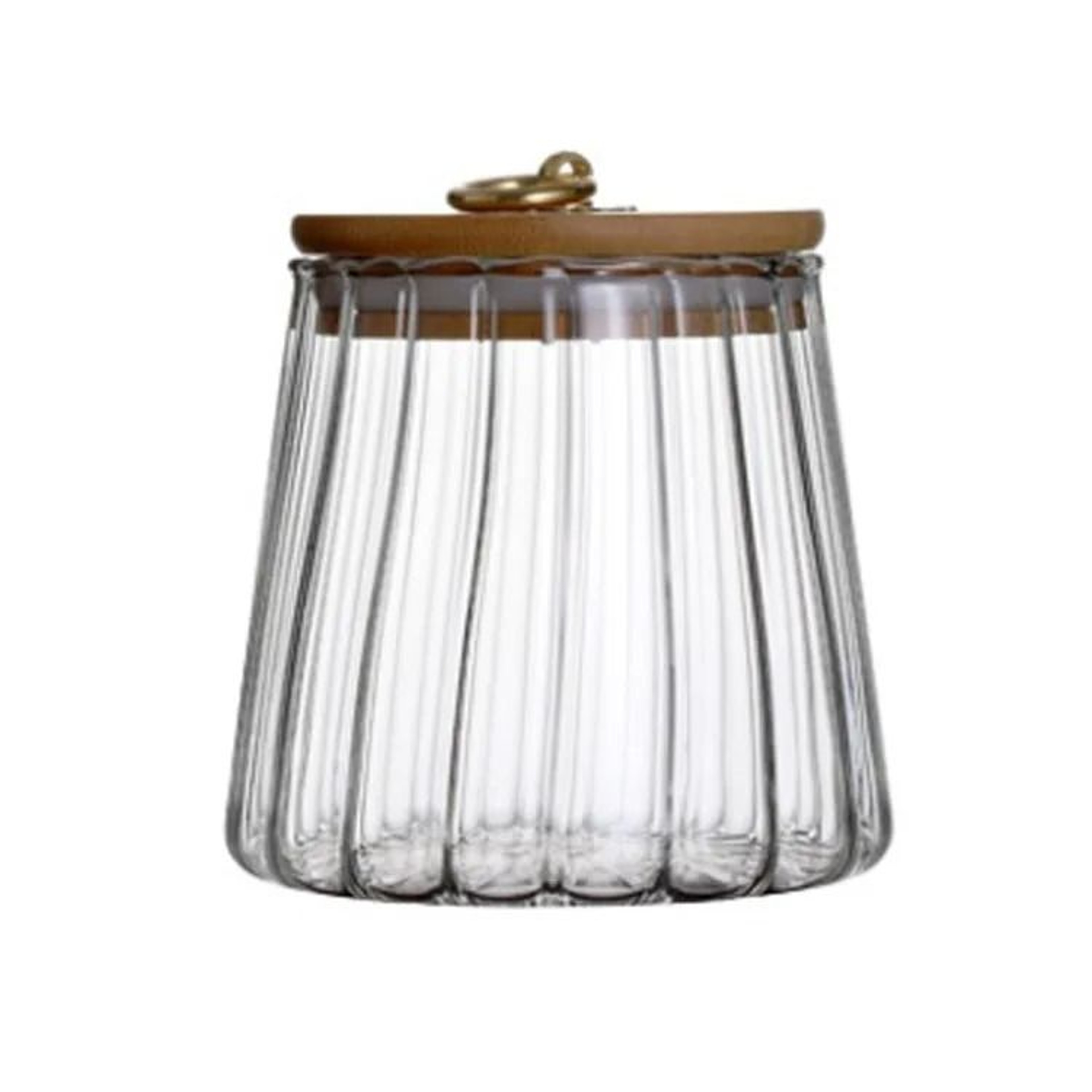 ClearView Glass Storage Jar Set With Airtight Wooden Lid  Kitchen Organizer For Coffee Tea Sugar  D 6