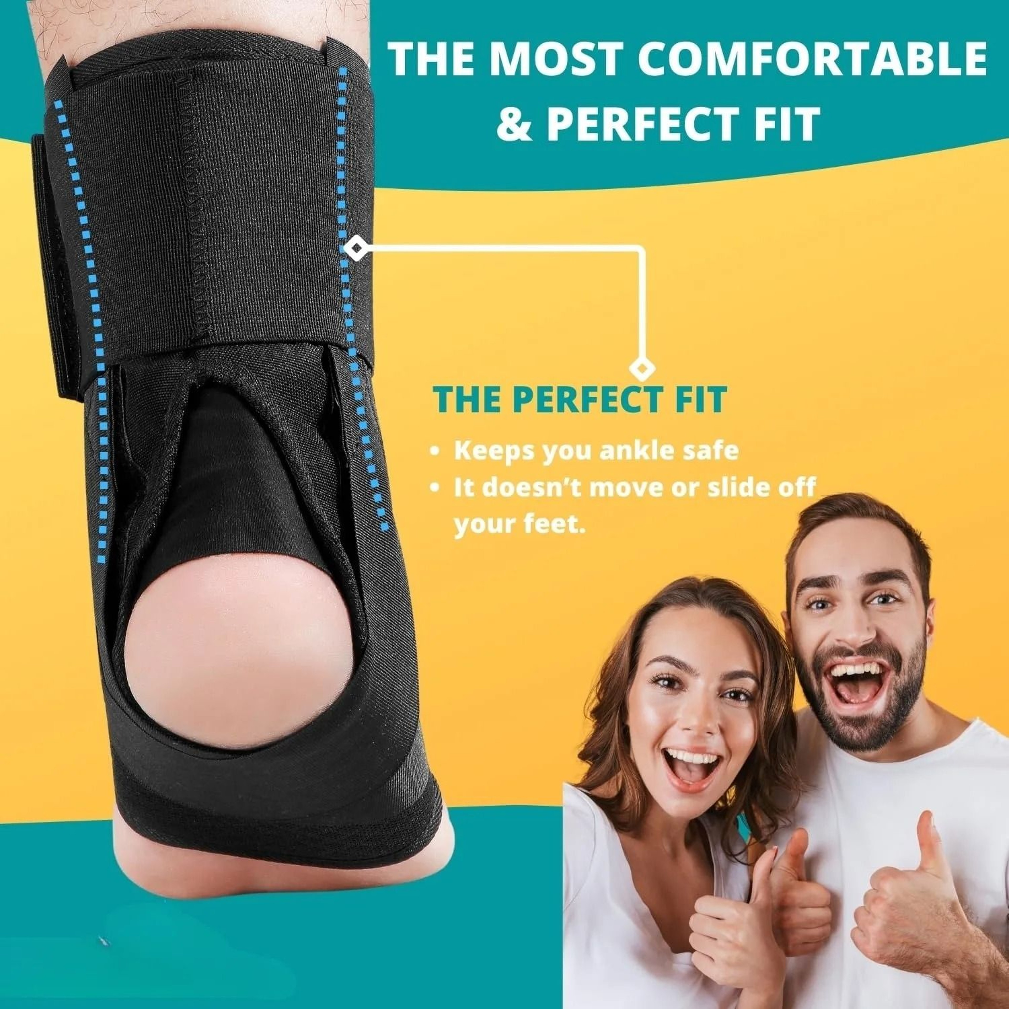 Adjustable Lace Up Ankle Support Brace For Sports And Daily Stability 2