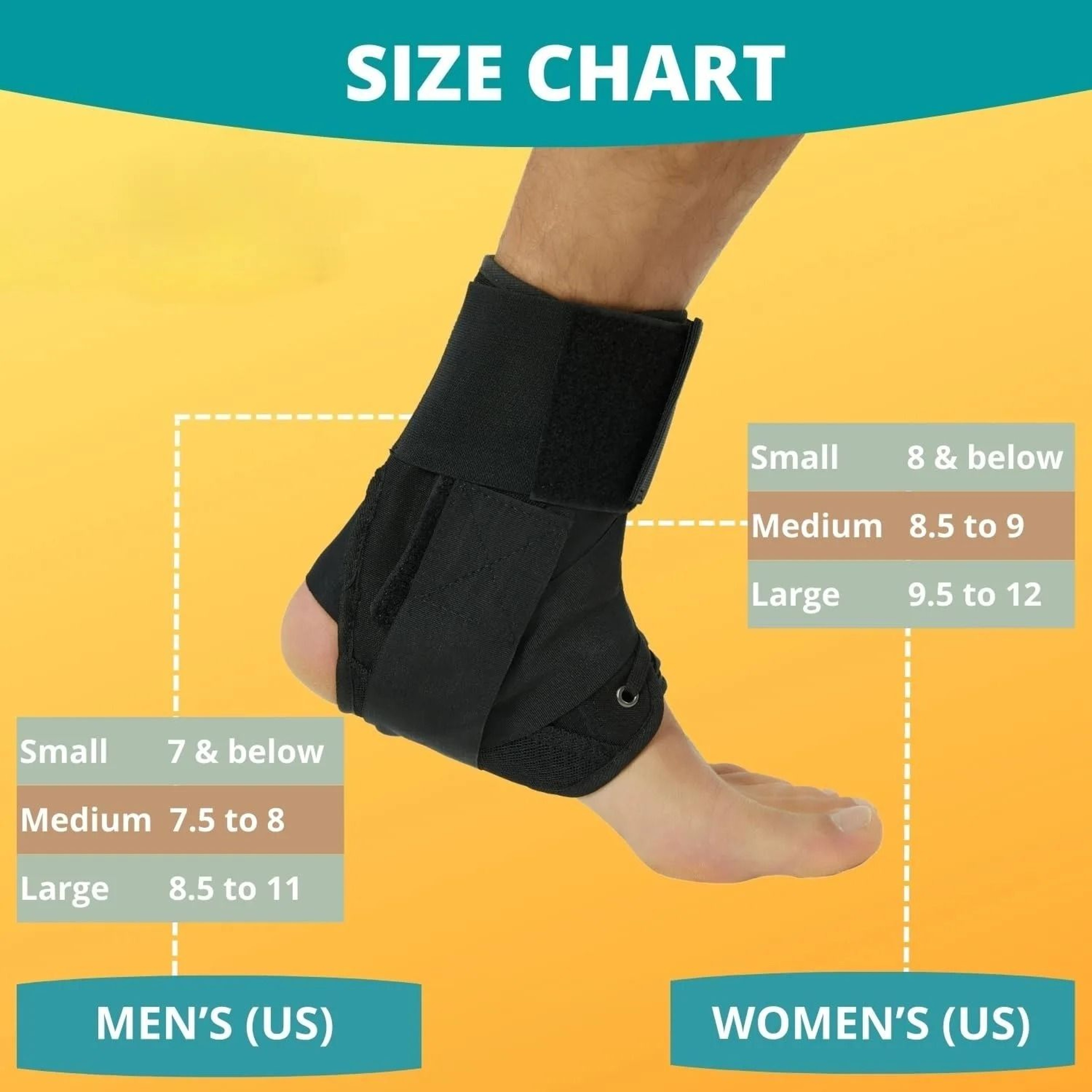 Adjustable Lace Up Ankle Support Brace For Sports And Daily Stability 3