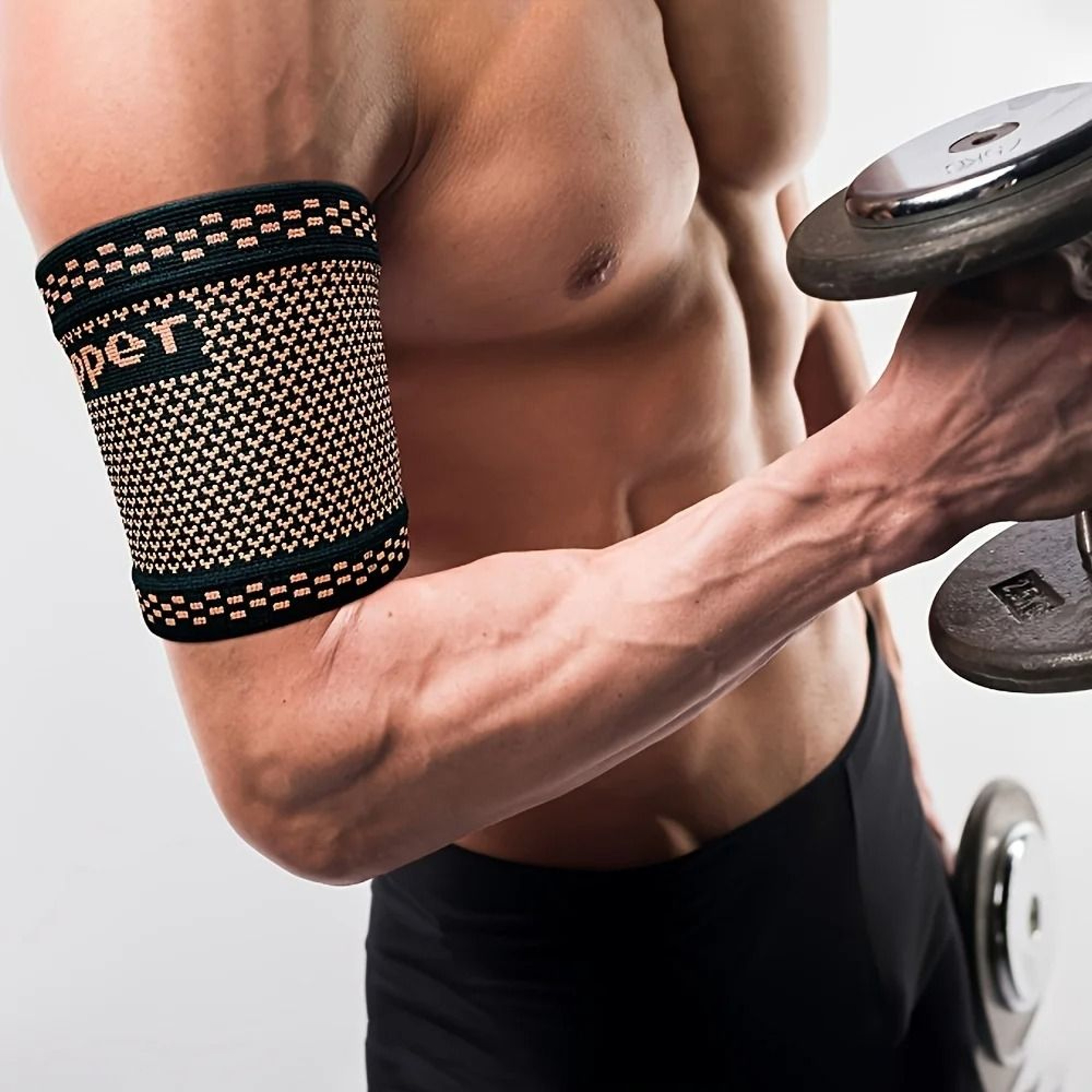 Copper Infused Bicep Compression Sleeve For Sports And Arm Support 2