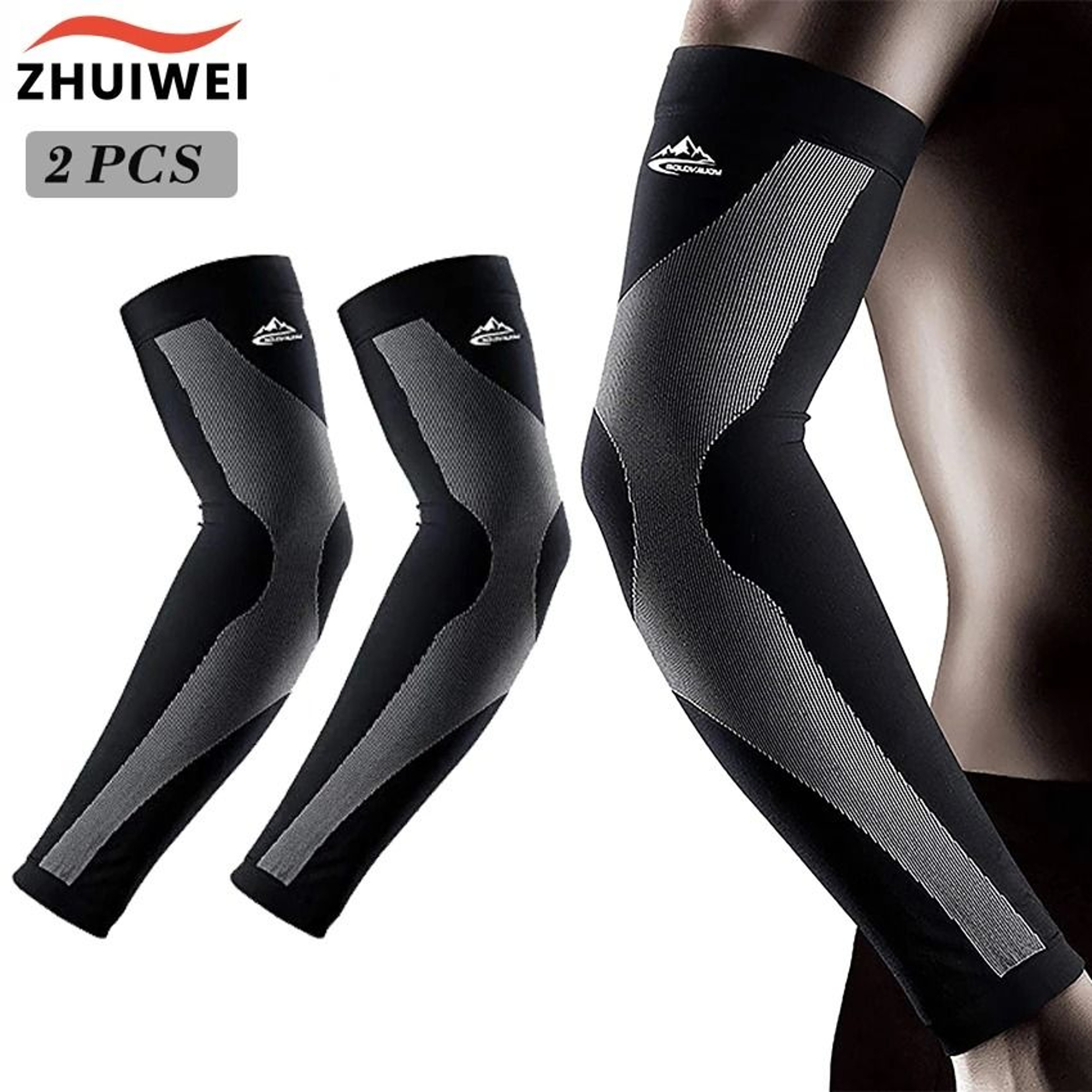 UPF 50 Cooling Arm Compression Sleeves For Sports And Sun Protection 0