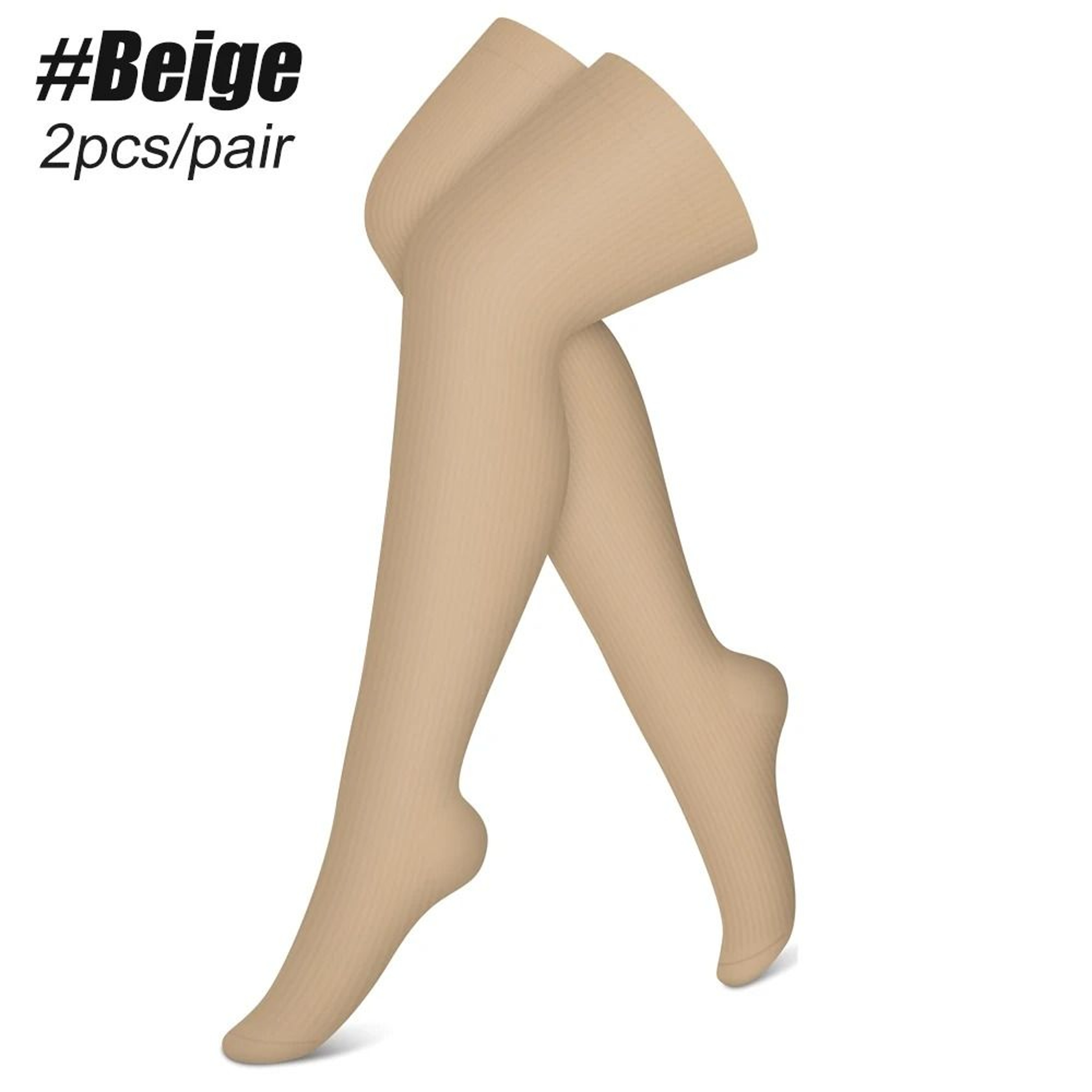 Thigh High Compression Stockings With Silicone Grip 20 To 30 MmHg 7