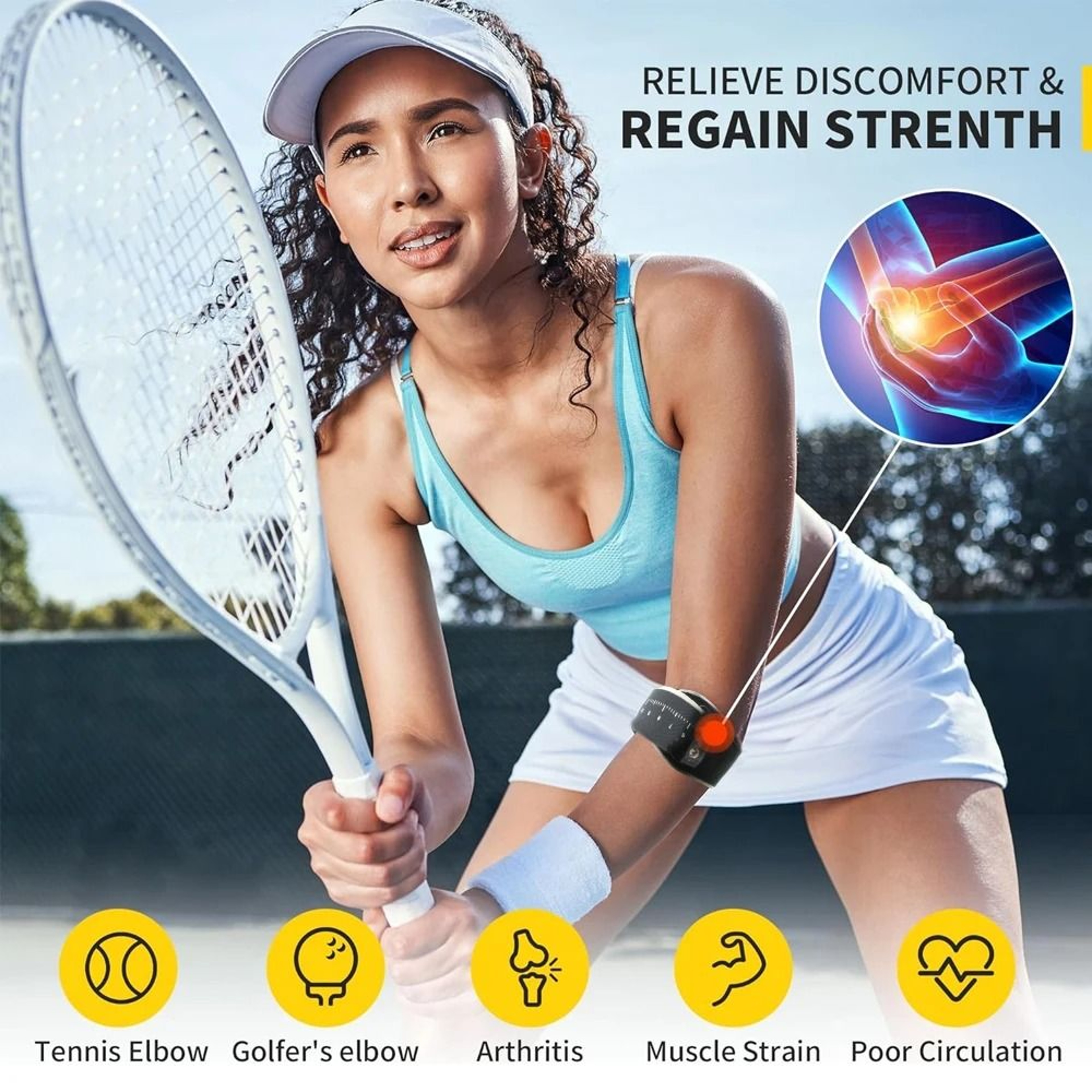 Adjustable Tennis Elbow Brace With Removable Support Pad 5