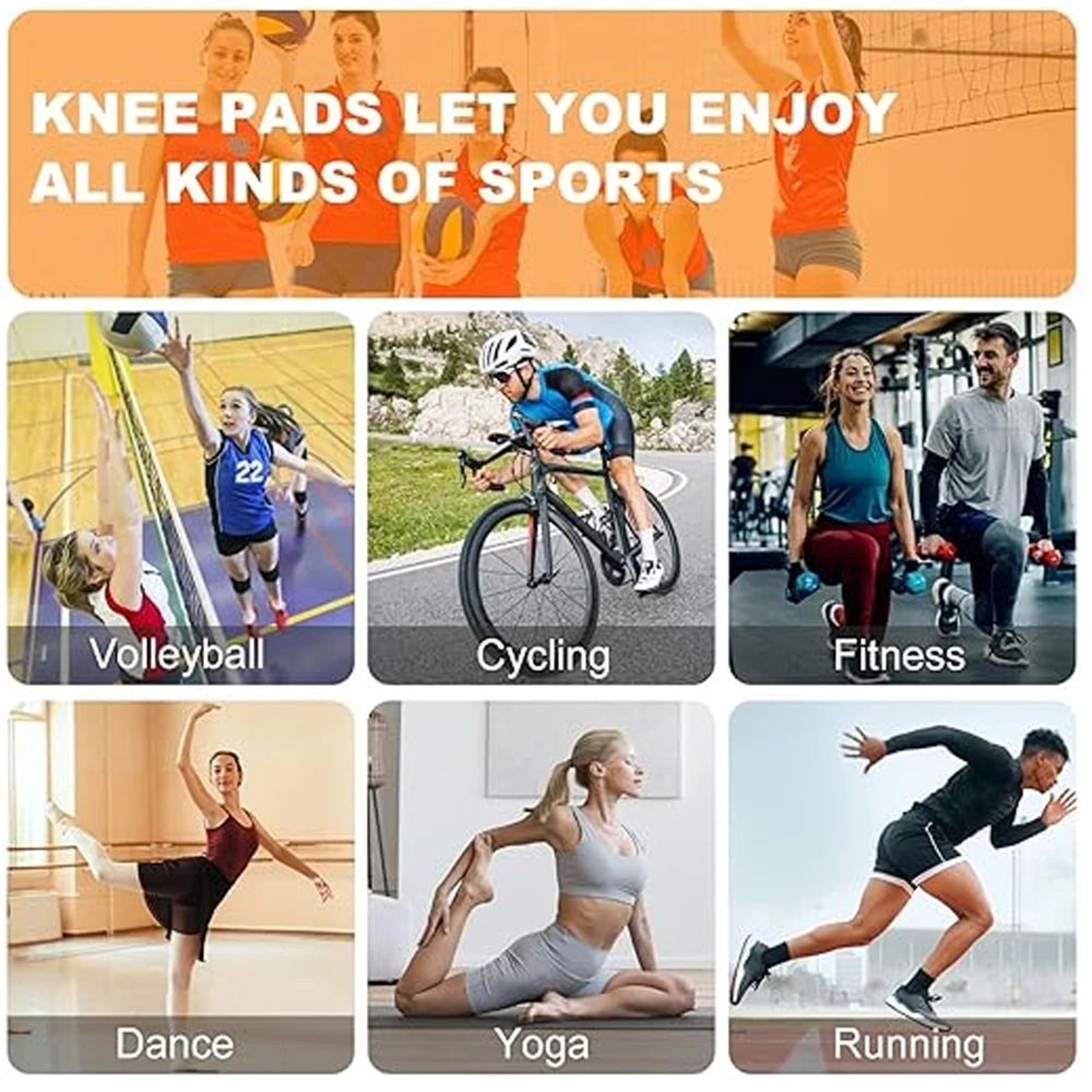 Shock Absorbing EVA Knee Pads For Volleyball And Multi Sport Protection 3