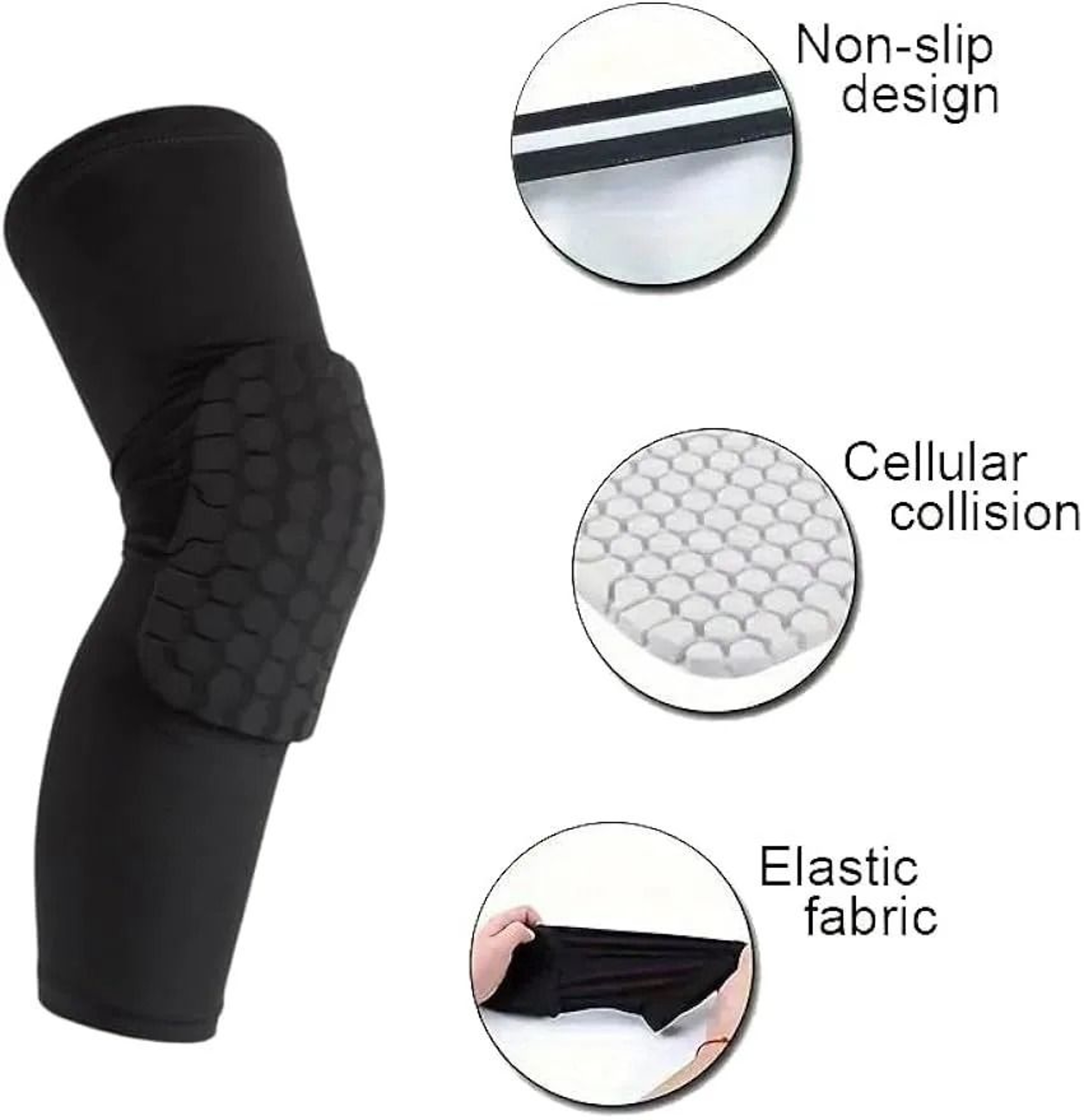 EVA Honeycomb Knee Compression Sleeve For Basketball And Sports 2