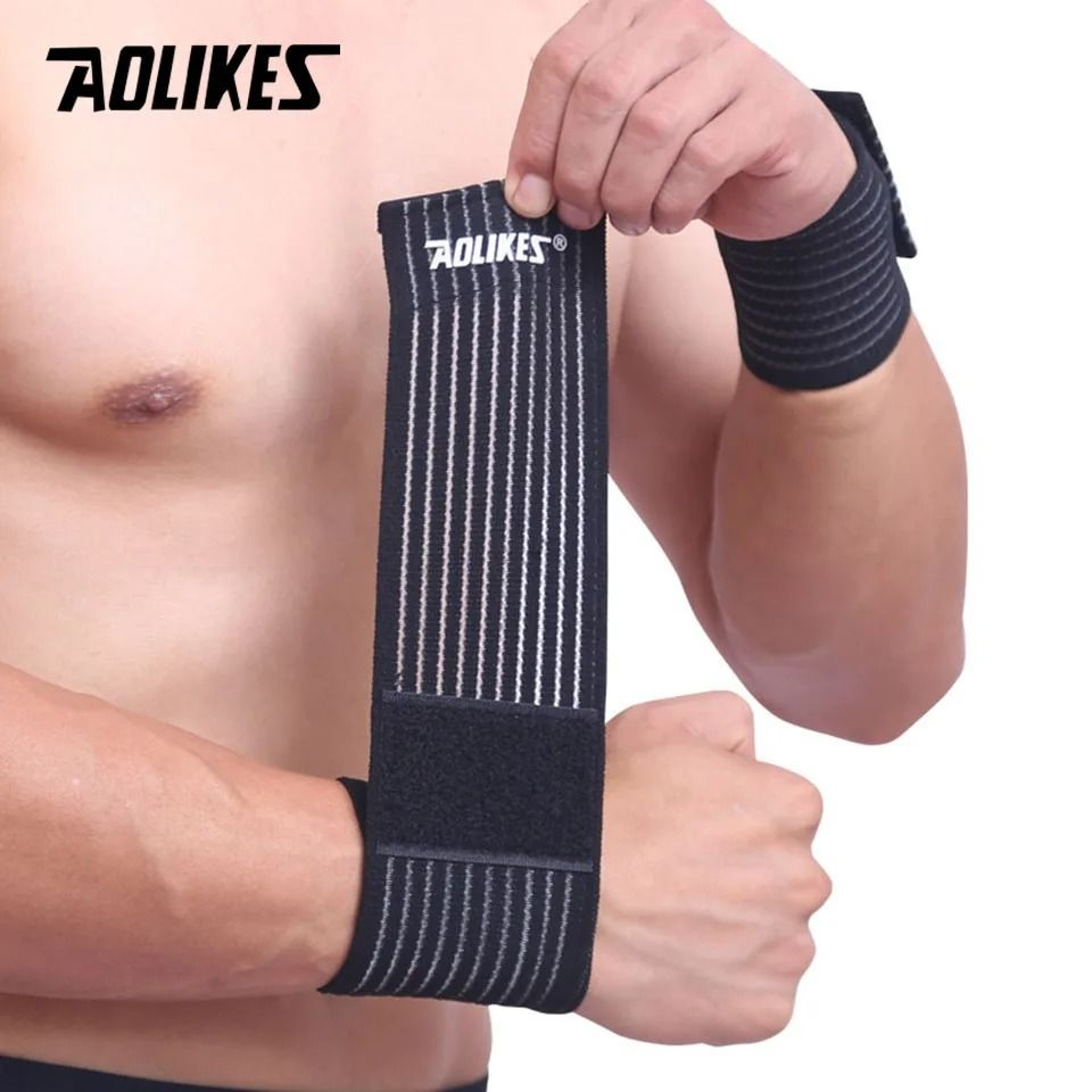 AOLIKES Cotton Elastic Wrist Support Wrap For Sports And Gym 1