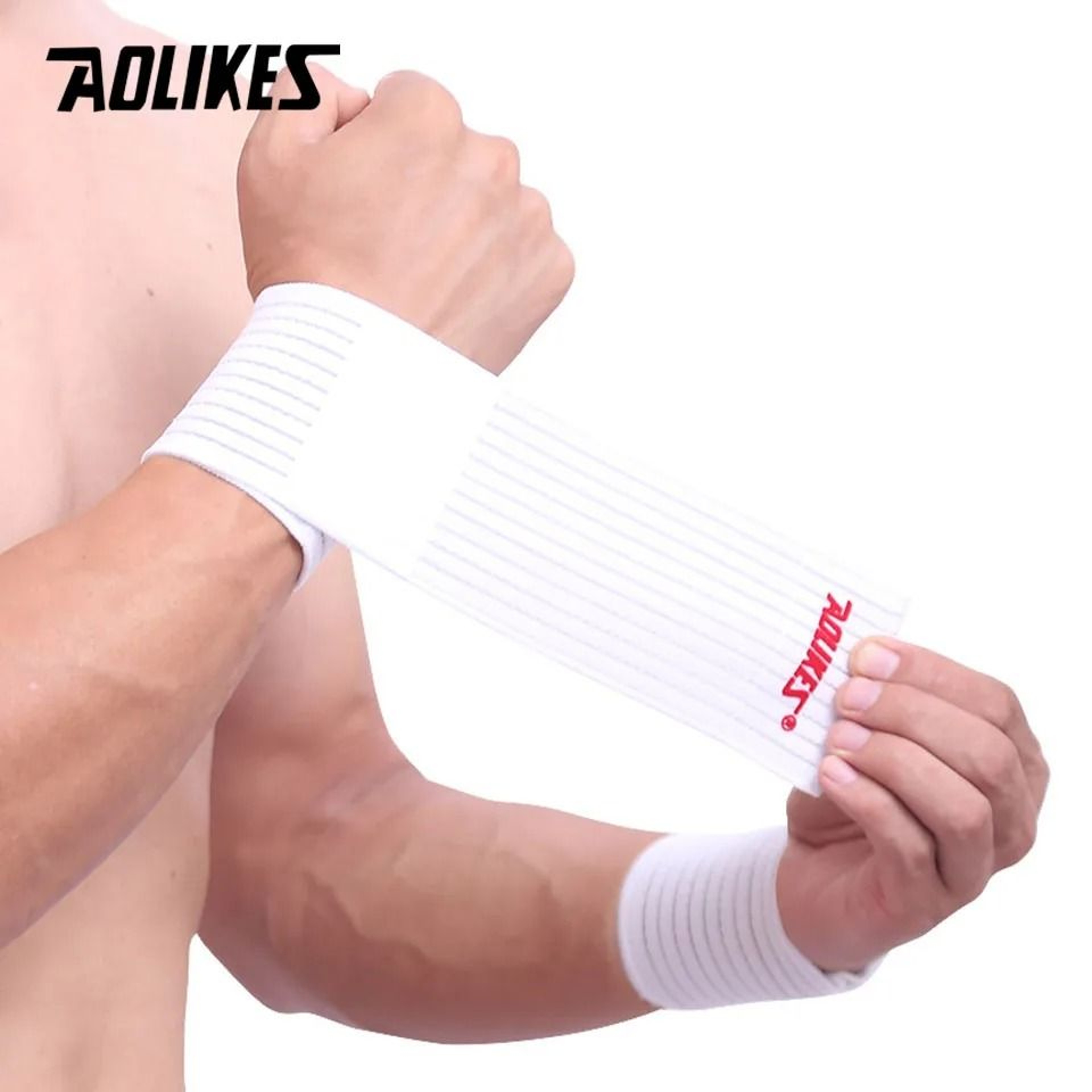 AOLIKES Cotton Elastic Wrist Support Wrap For Sports And Gym 7