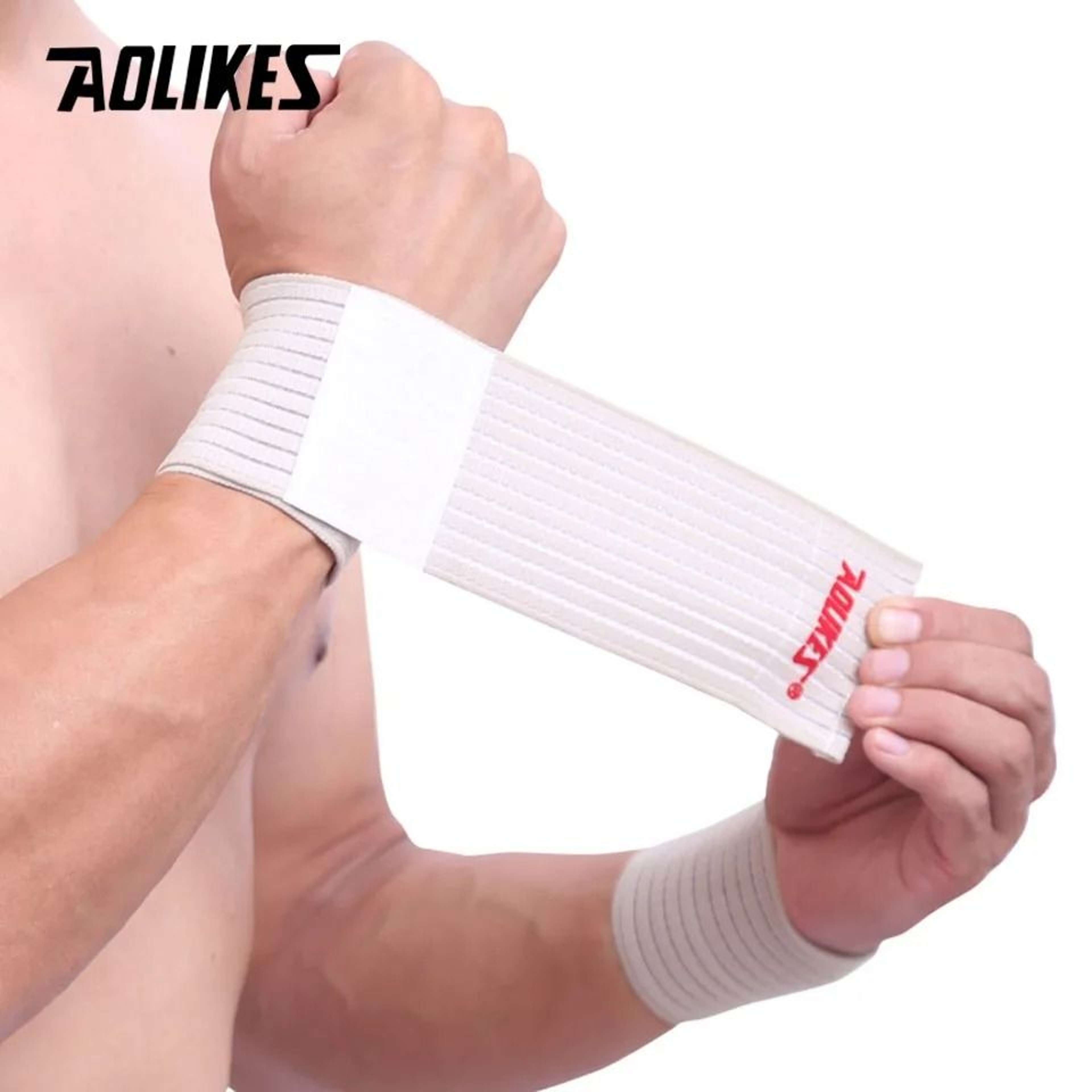 AOLIKES Cotton Elastic Wrist Support Wrap For Sports And Gym 8
