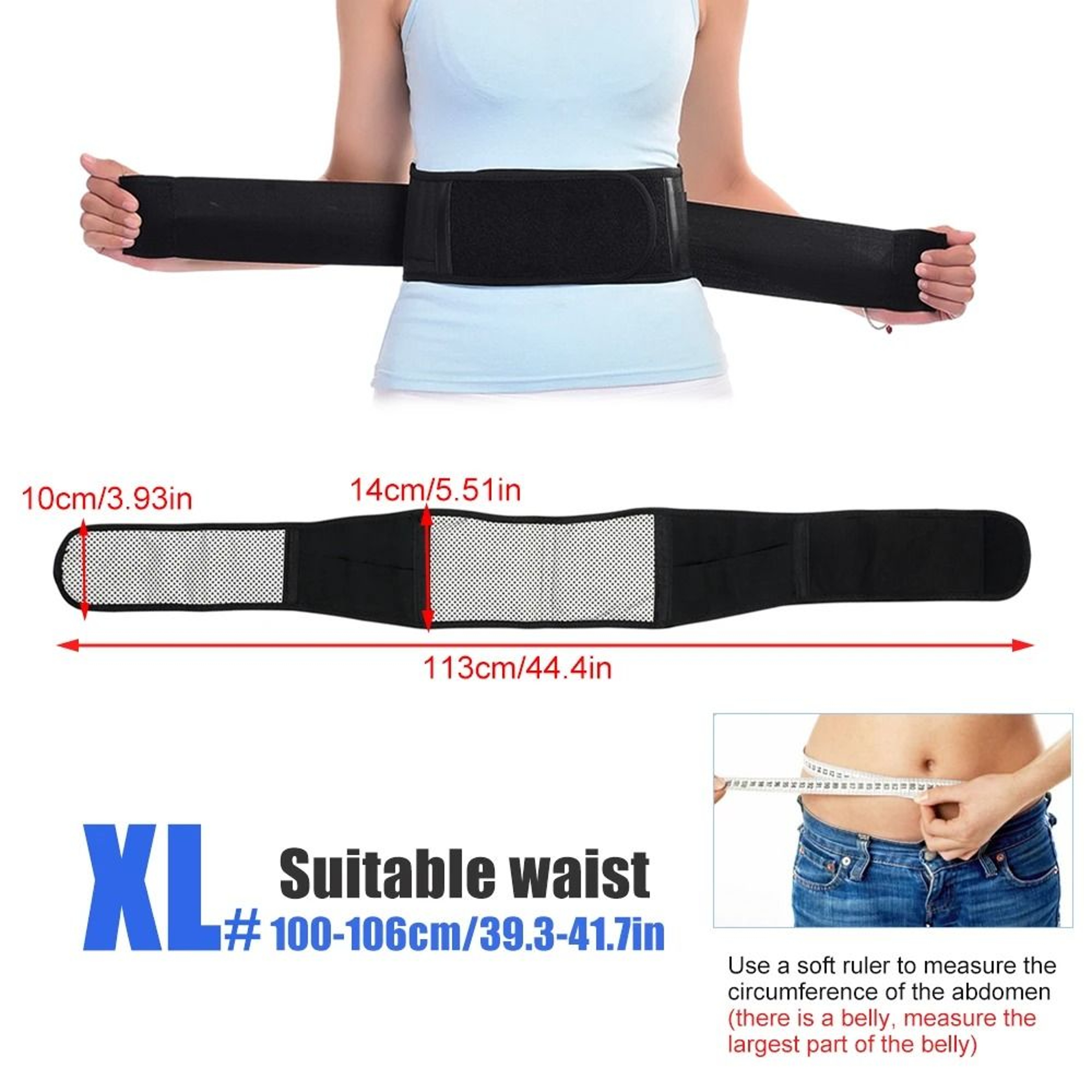 Adjustable Heated Lumbar Support Belt For Lower Back Comfort 7