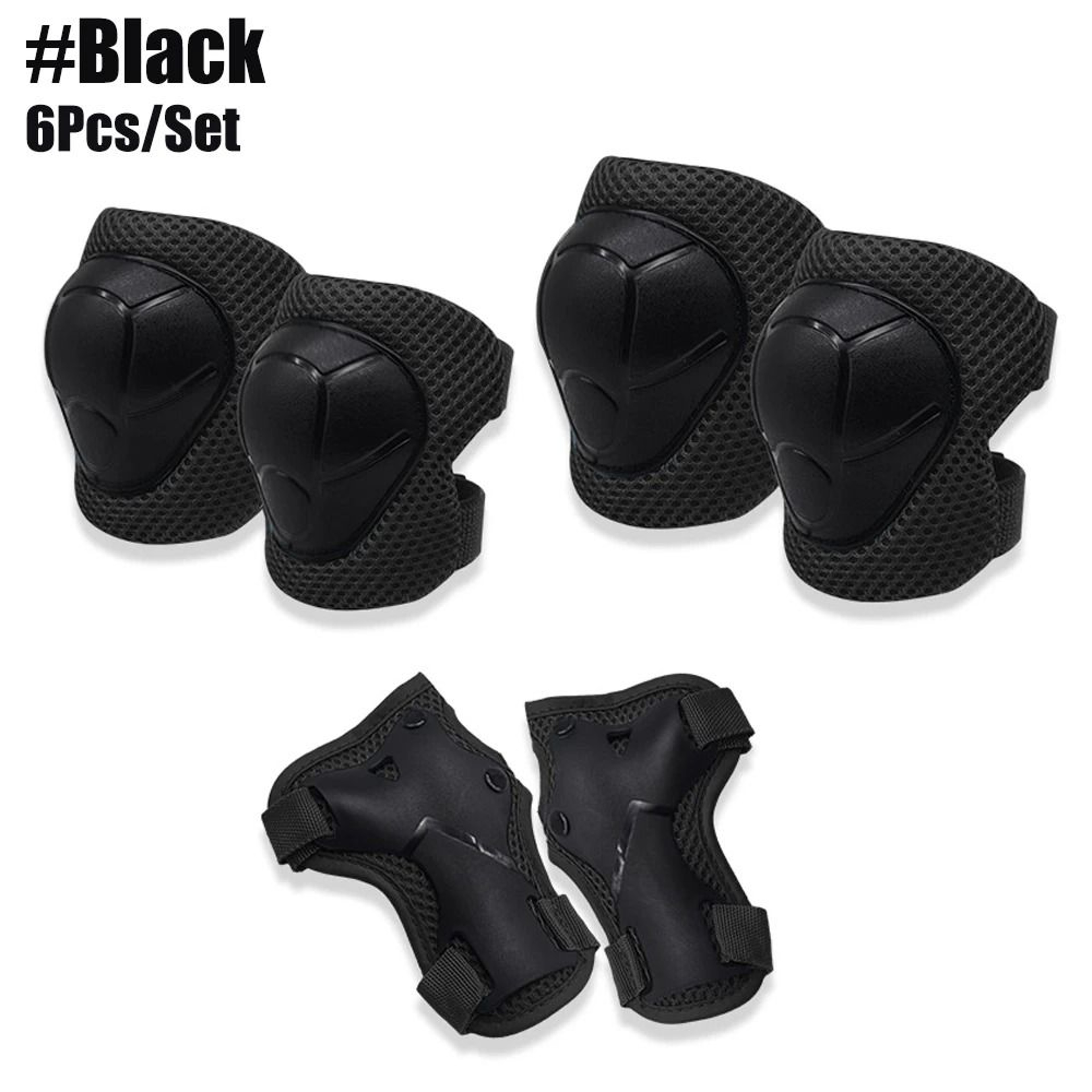 6 Piece Kids Knee Elbow And Wrist Protective Gear Set 8