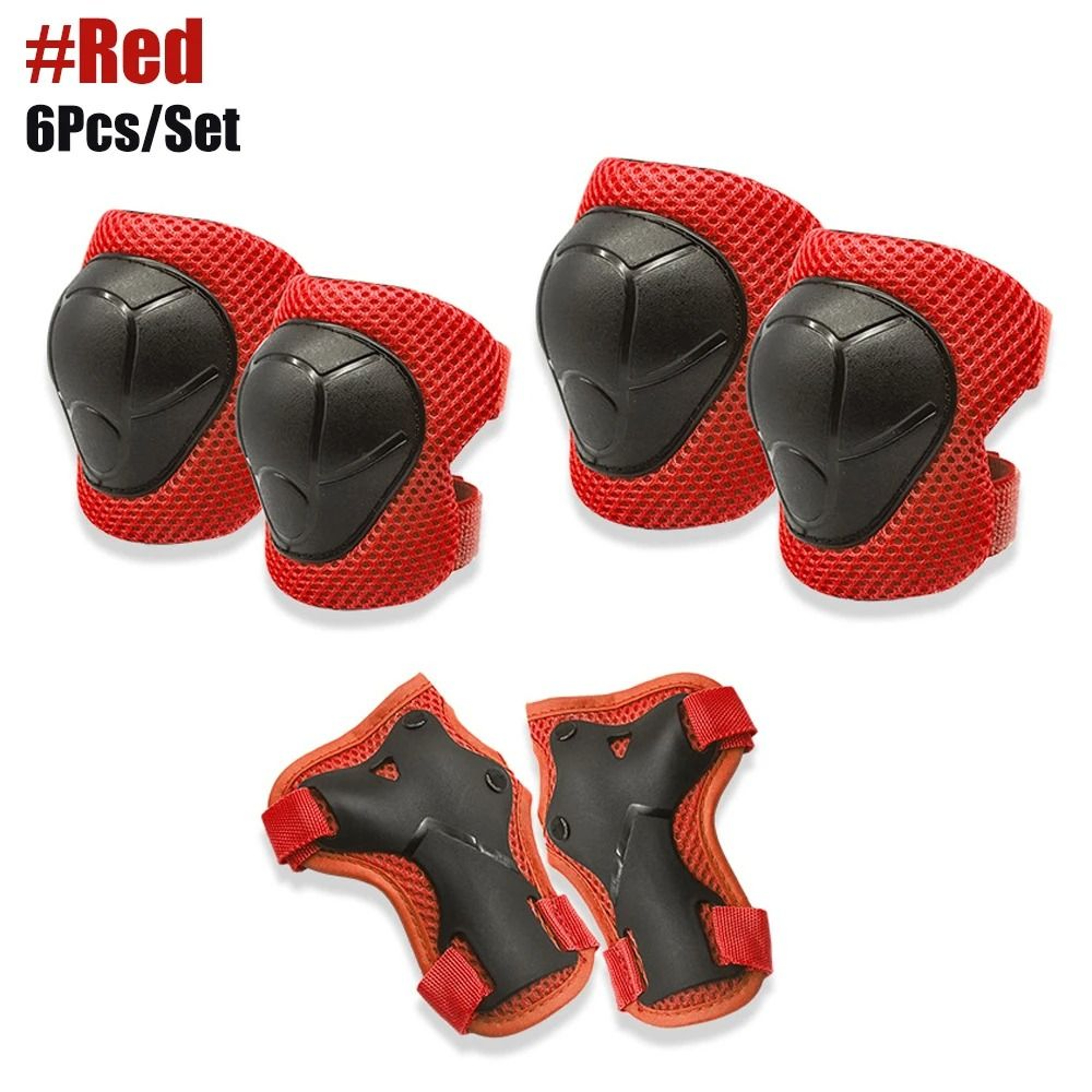 6 Piece Kids Knee Elbow And Wrist Protective Gear Set 11