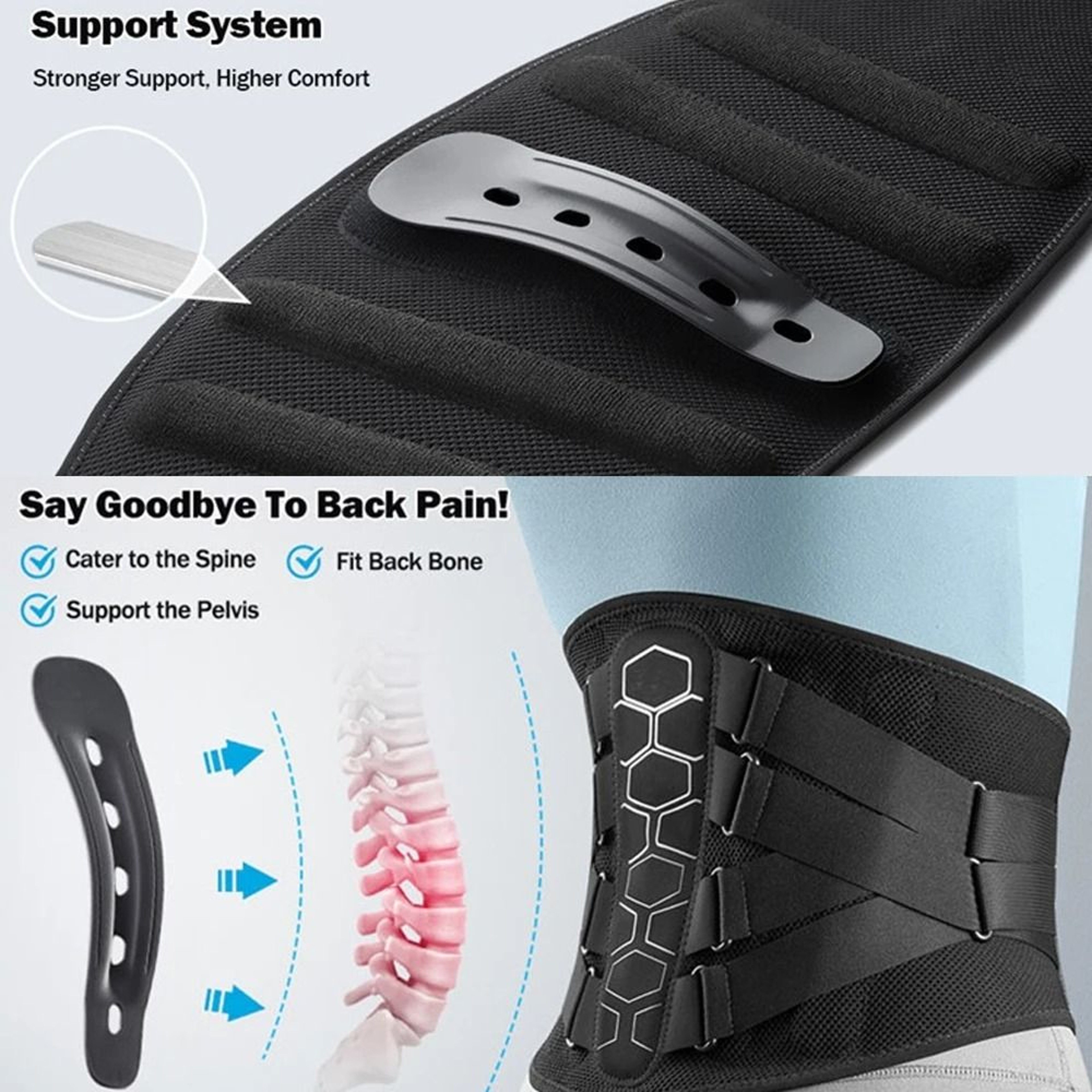 Ergonomic Lumbar Support Back Brace With 3D Pad 4
