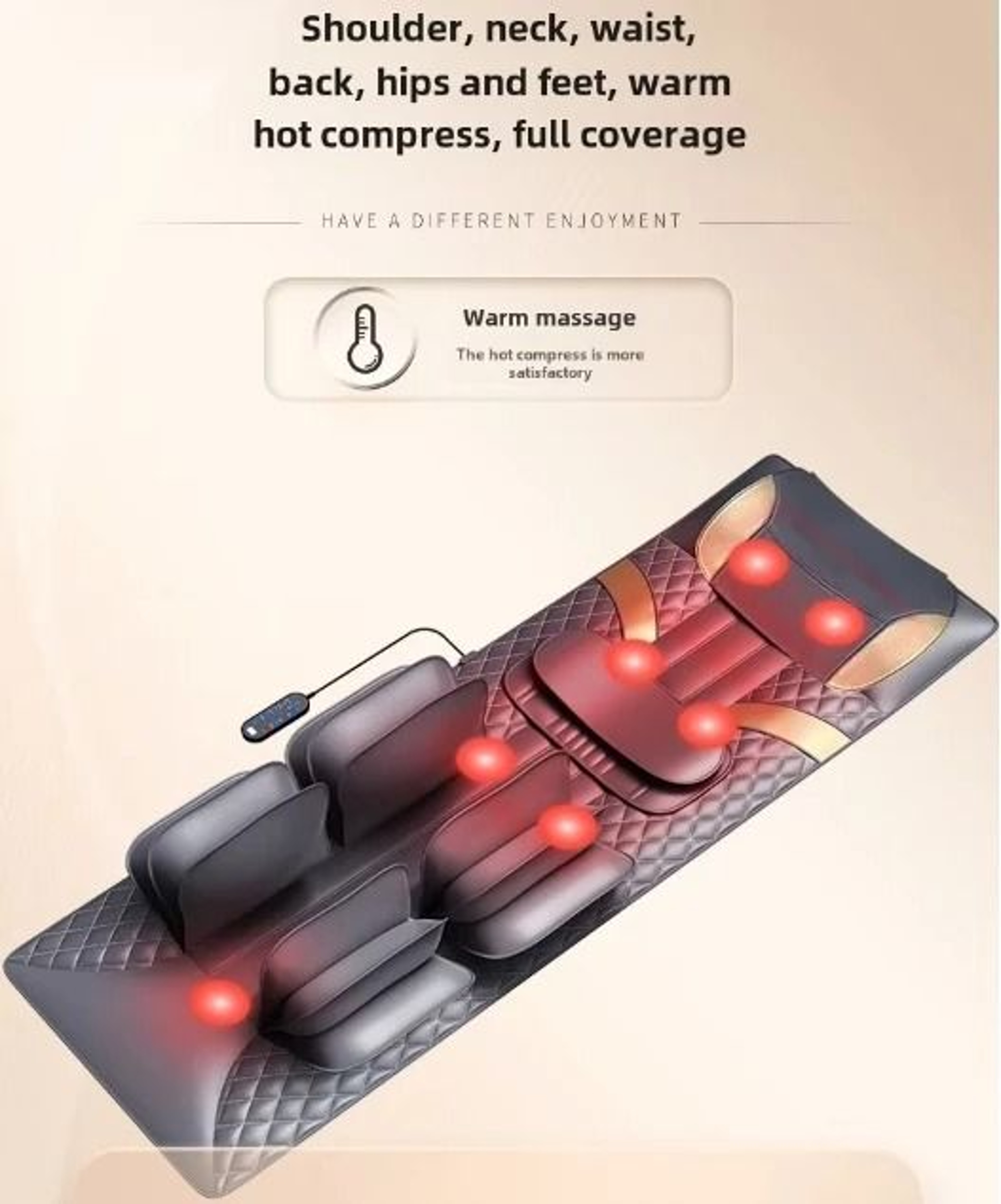 Full Body Massage Mat With Heat Airbags And Lumbar Traction 2