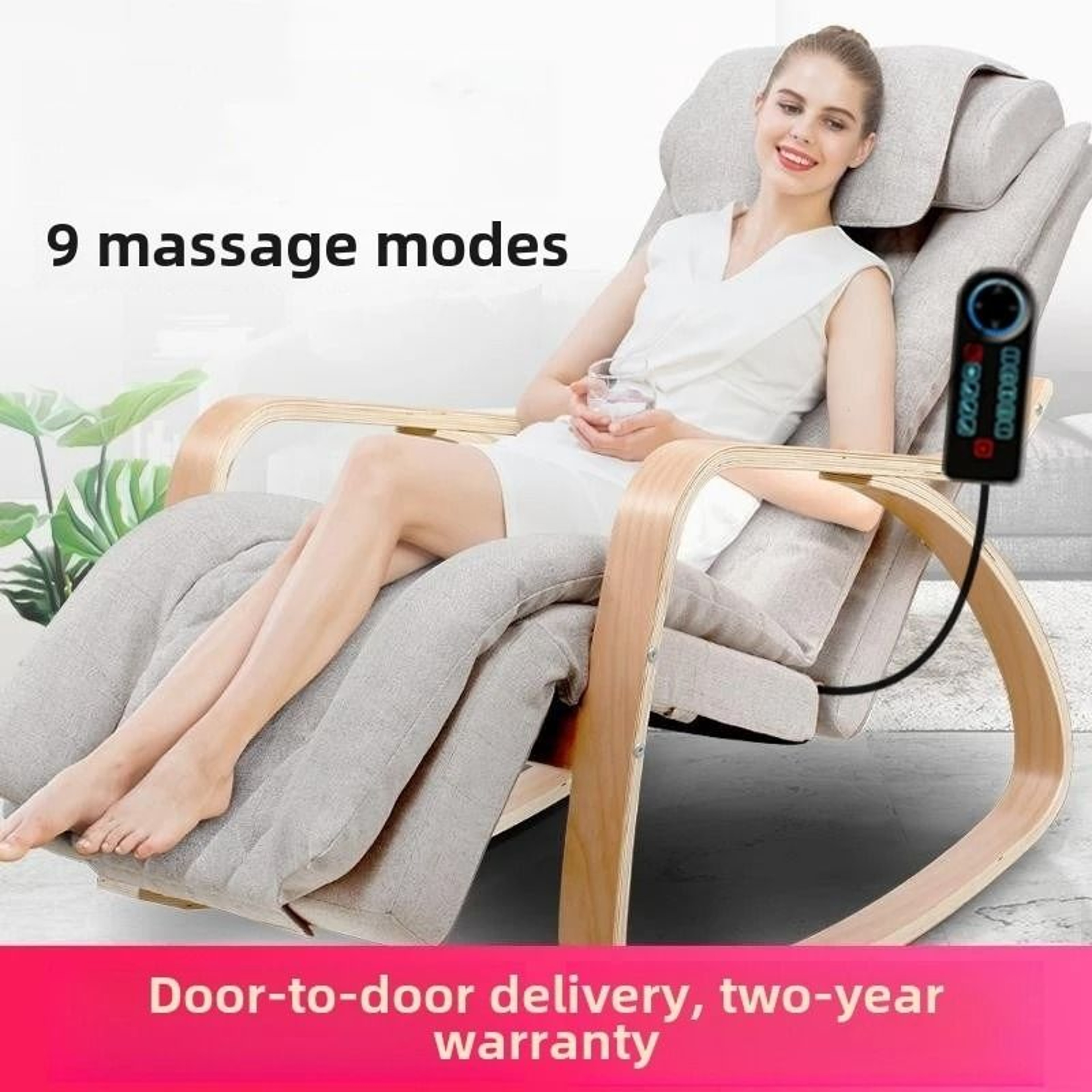 Heated Vibration Massage Rocker Recliner Chair 11