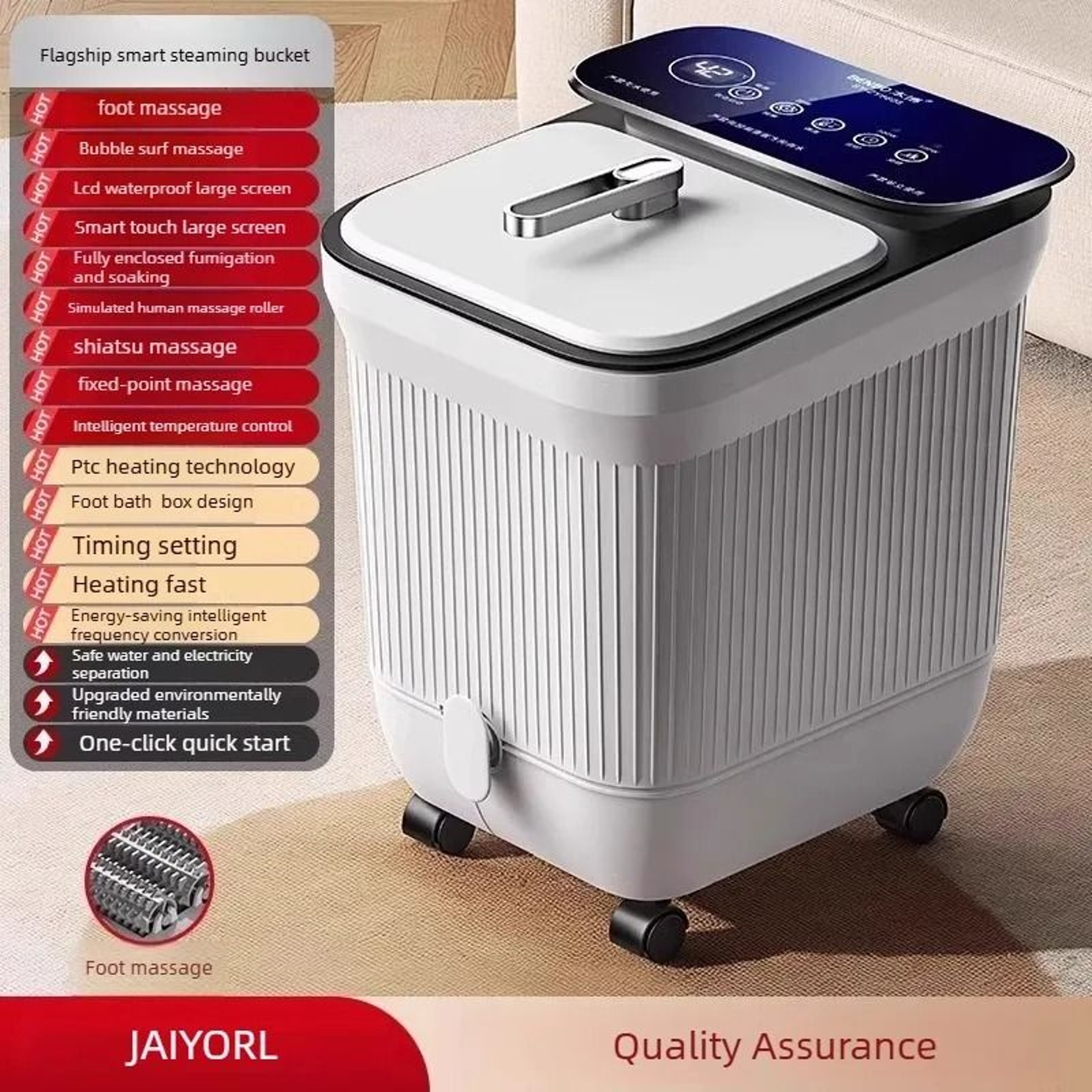 Electric Heated Foot Spa Bath Massager With Remote Control 6