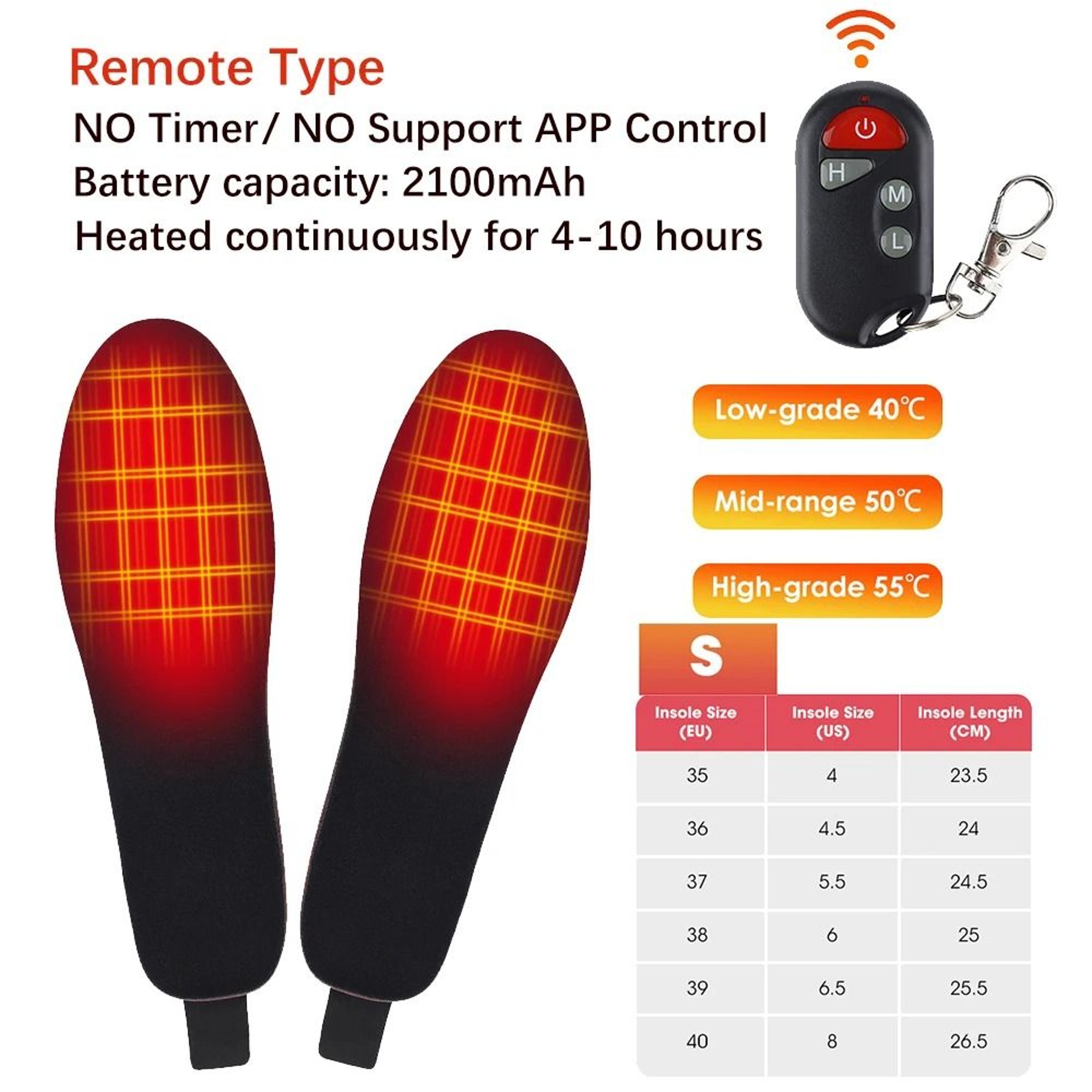 Smart App Controlled Heated Insoles With Remote Temperature Control 9