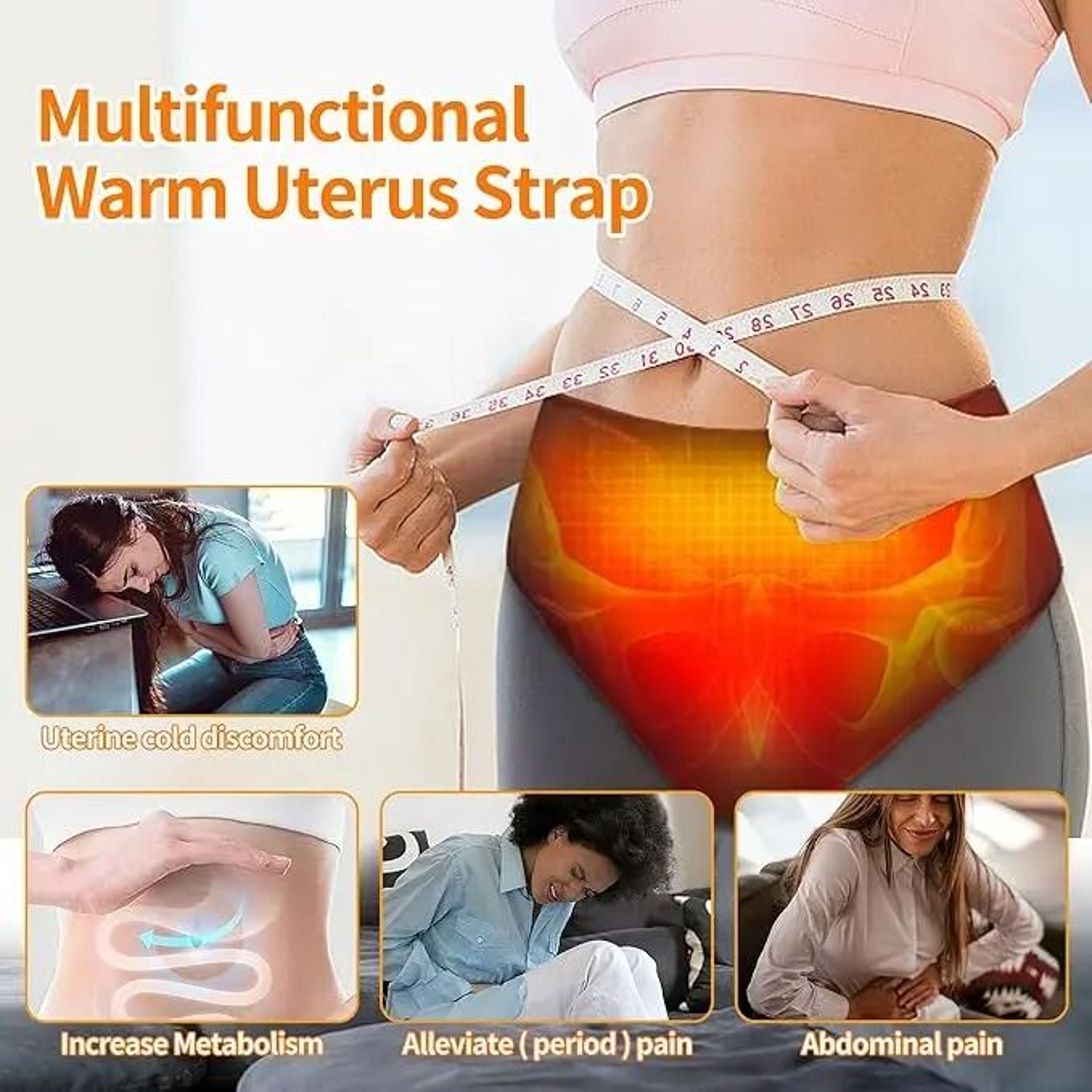 Rechargeable Menstrual Heating Pad With Vibration Massage For Abdominal Comfort 6