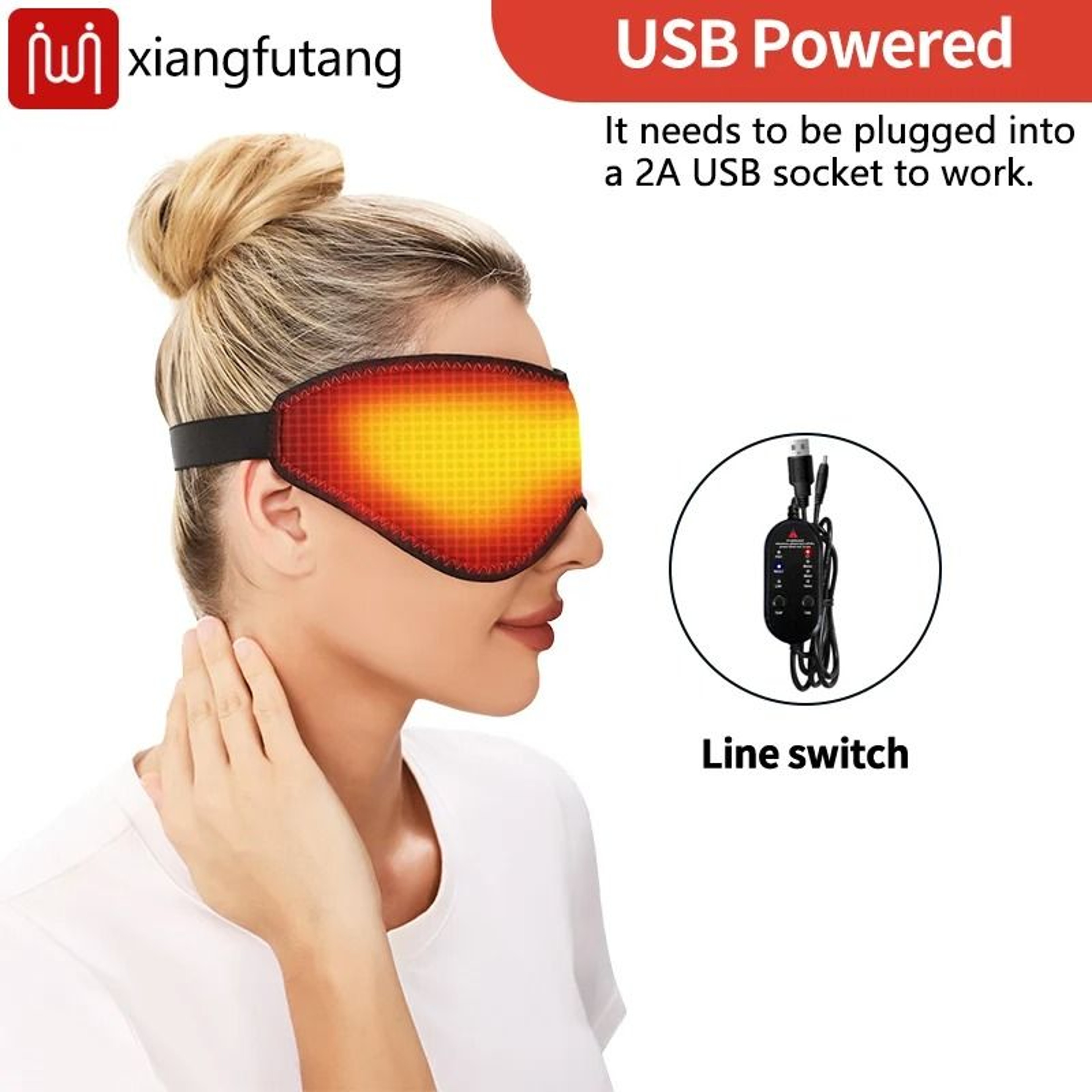 Rechargeable Heated Eye Mask With 3 Temperature Levels For Rest And Relaxation 3