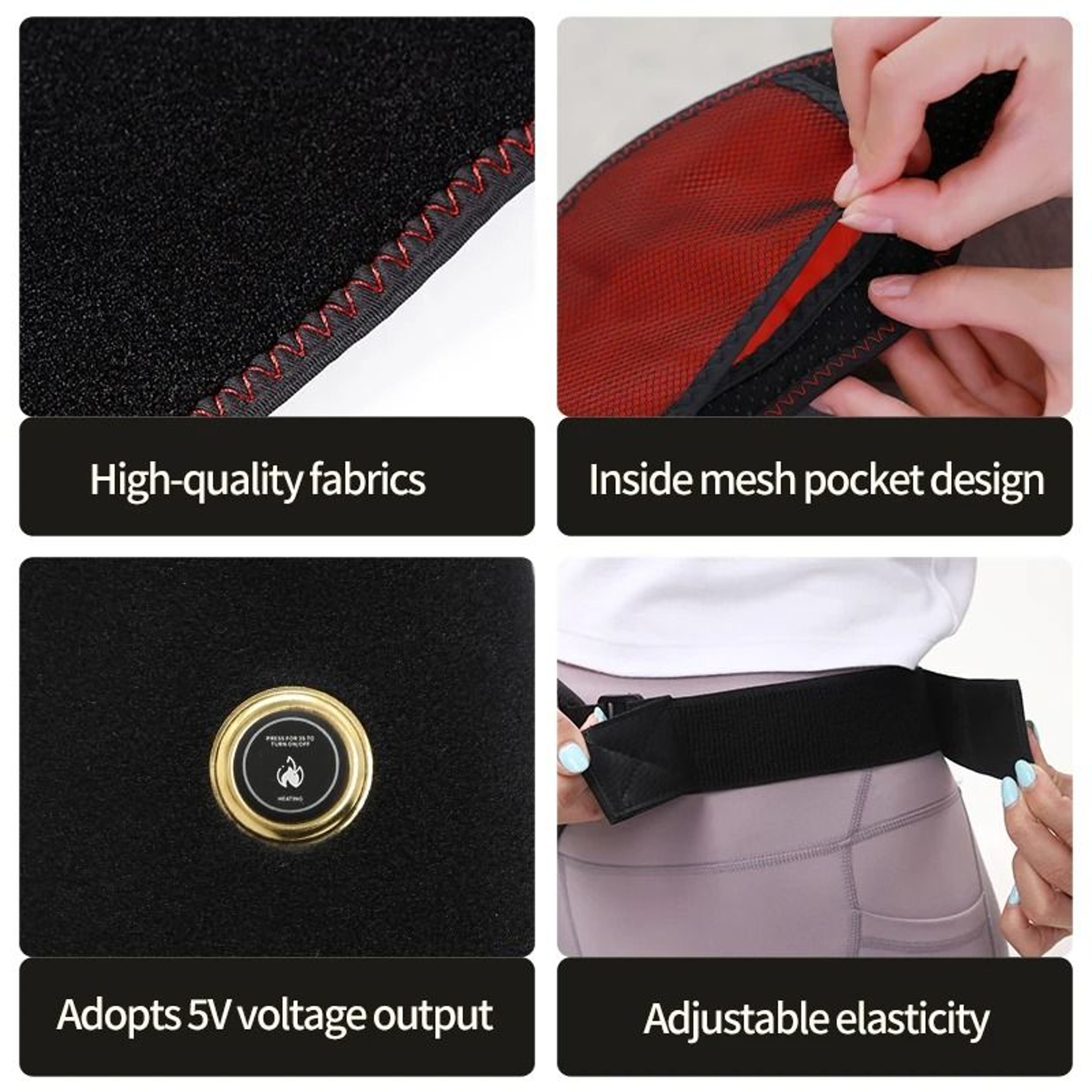 Heated Hip And Thigh Wrap With 3 Temperature Settings And Timer 5
