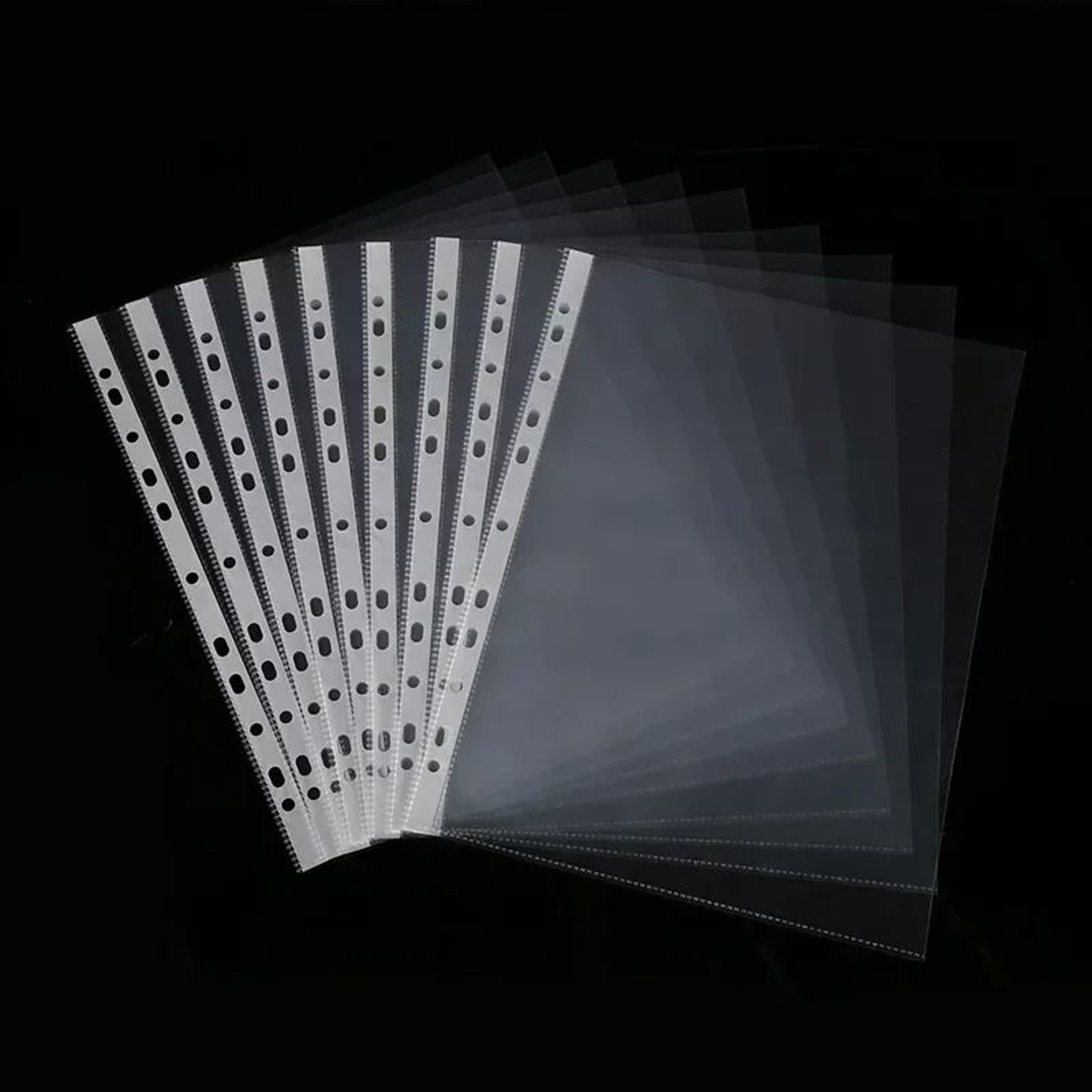 100 Pack A4 Clear 11 Hole Sheet Protectors Thick Plastic Document Sleeves 6