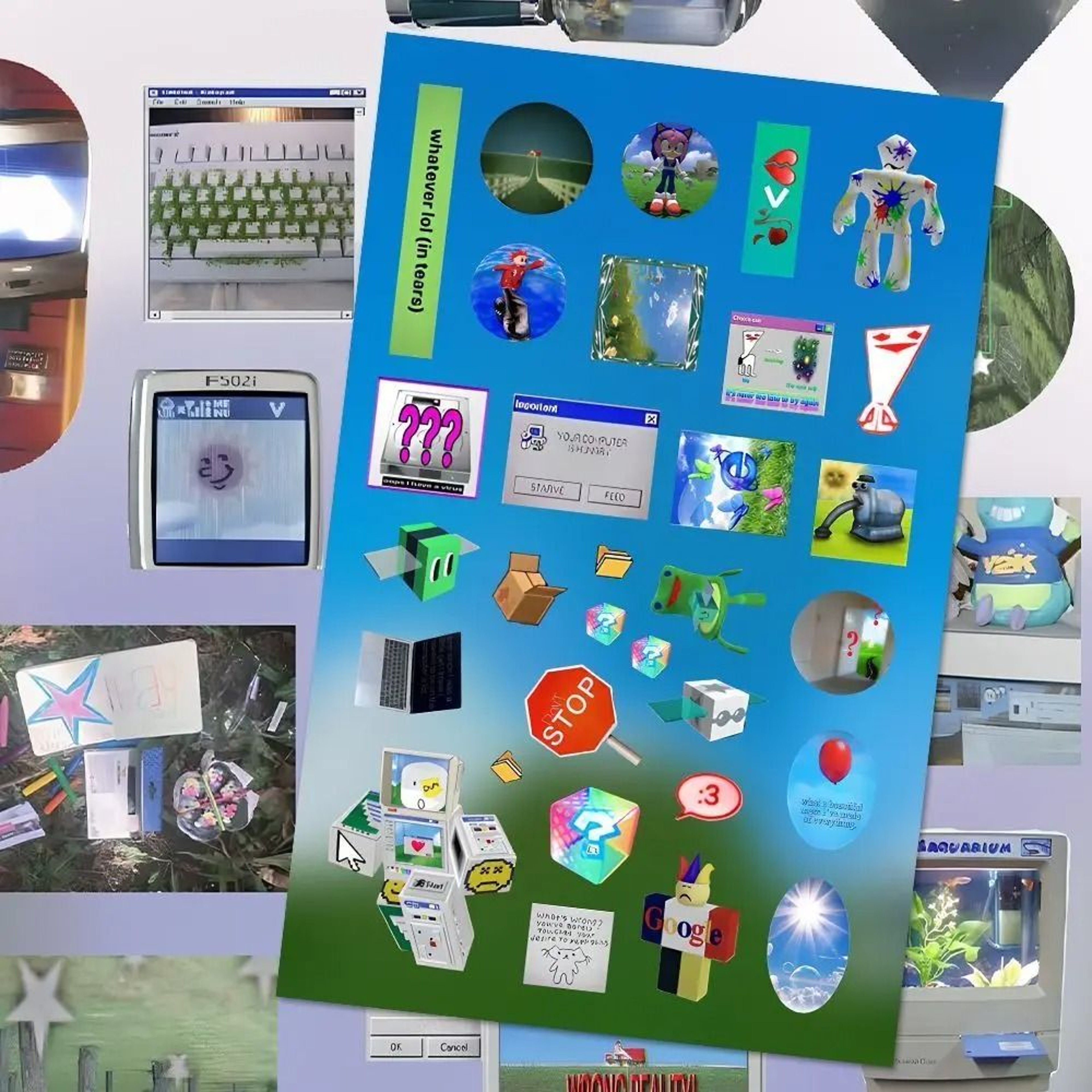 Y2K Dreamcore Scrapbook Sticker Pack Retro Gen Z Journal Collage Set 3