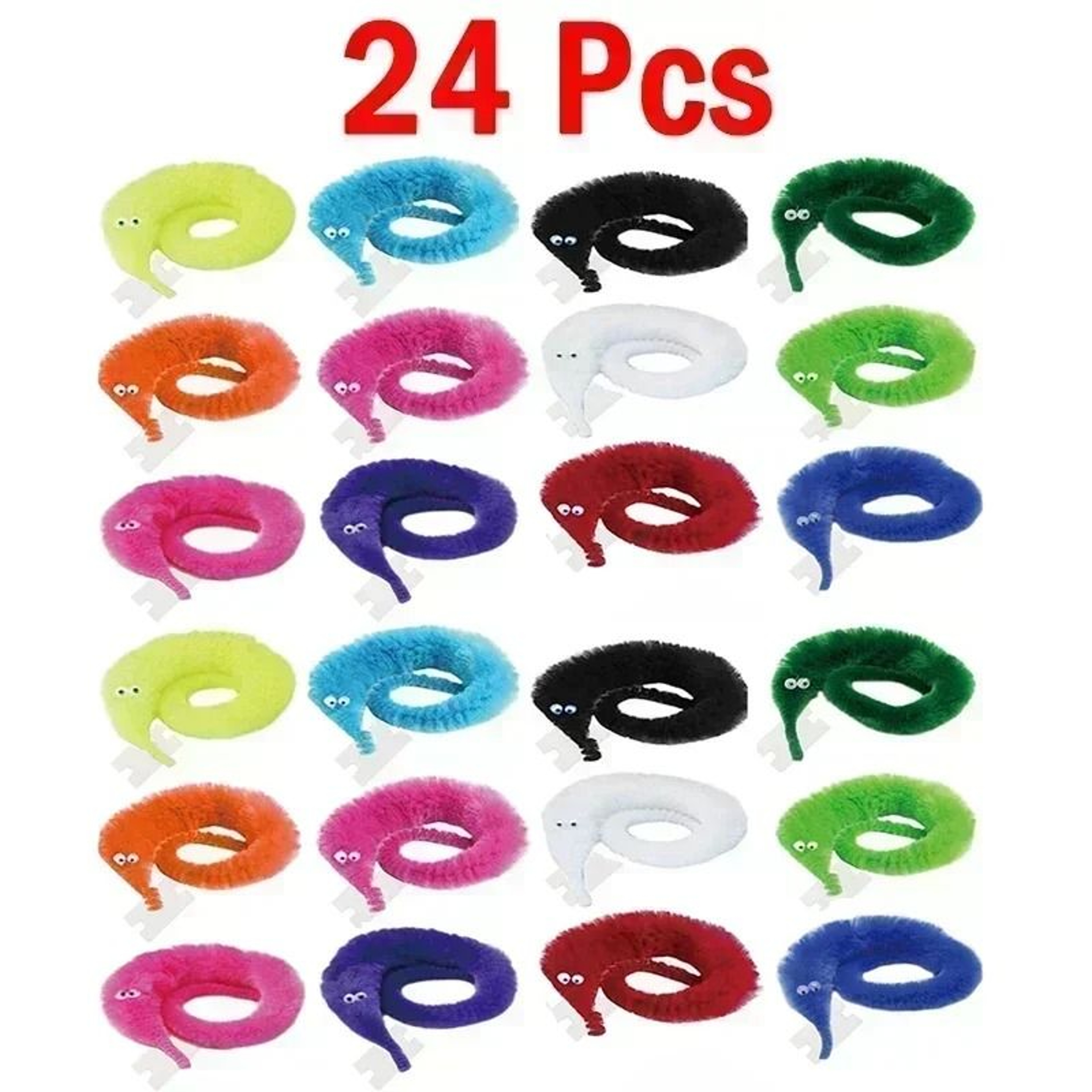 Magic Furry Worm Cat Teaser Toy Set 8