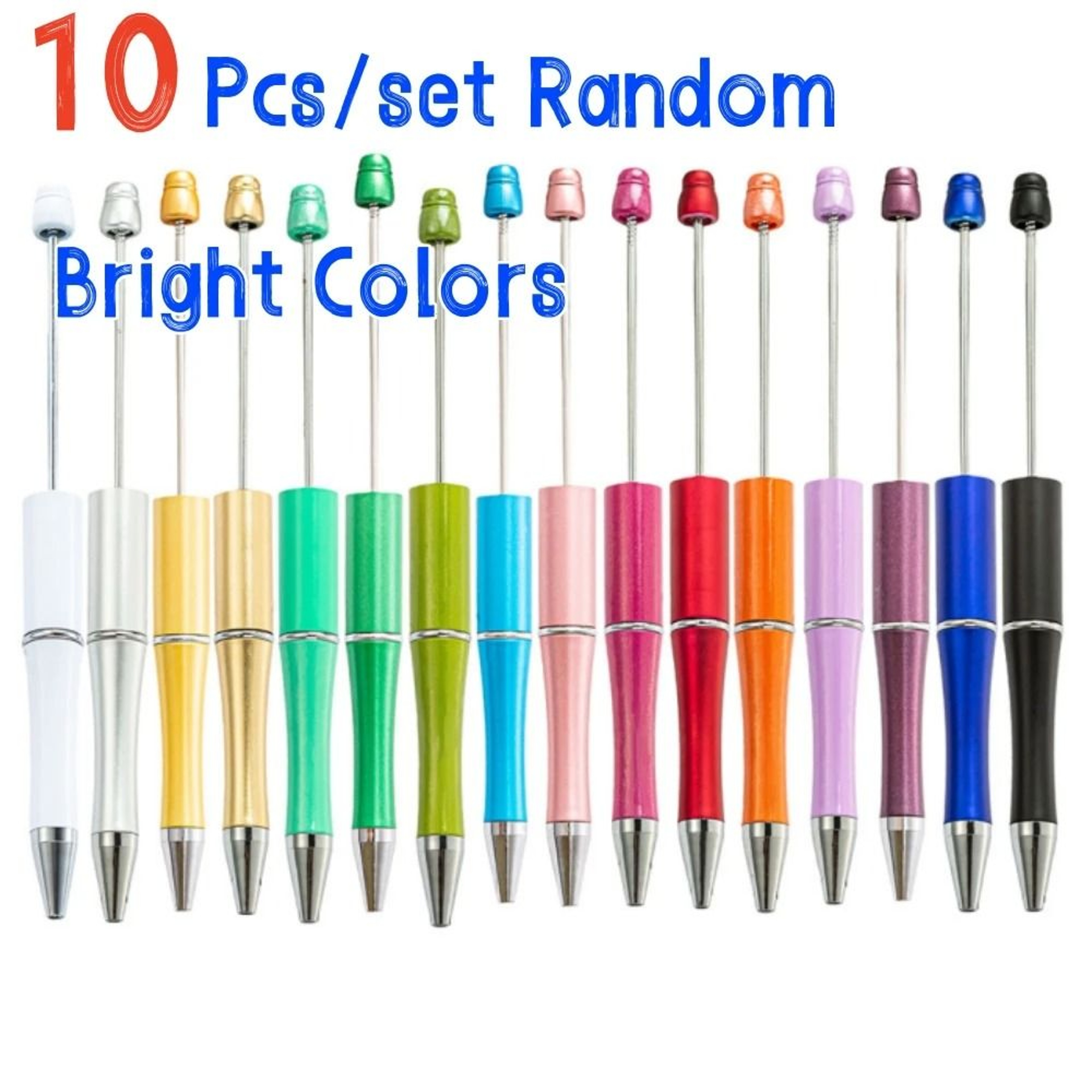 10 Piece Beadable Ballpoint Pen Set DIY Beaded Pens For Crafts Gifts  Party Favors 10