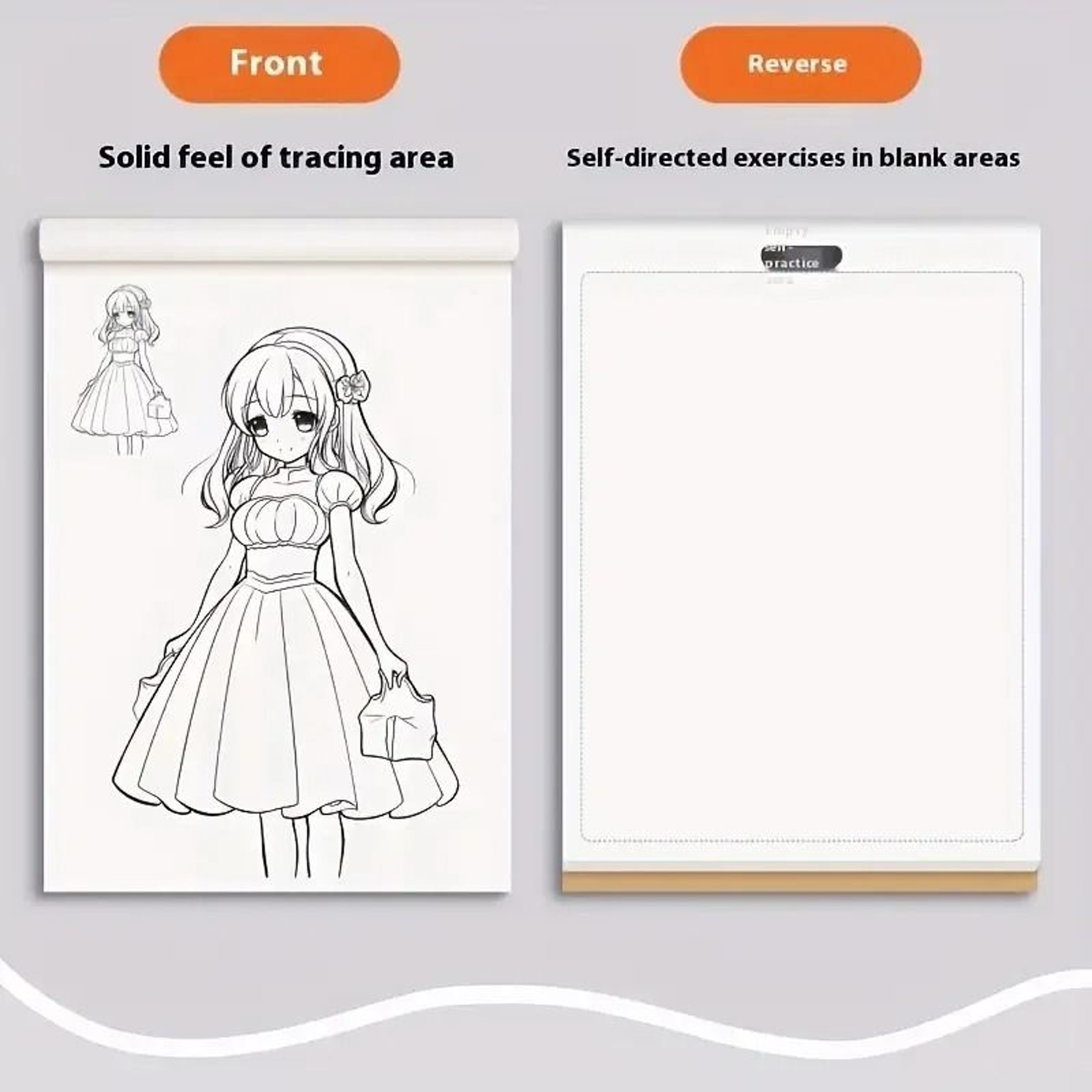 Anime Character Drawing Practice Book 48 Page Line Art Sketchbook For Beginners Tracing  Coloring 2