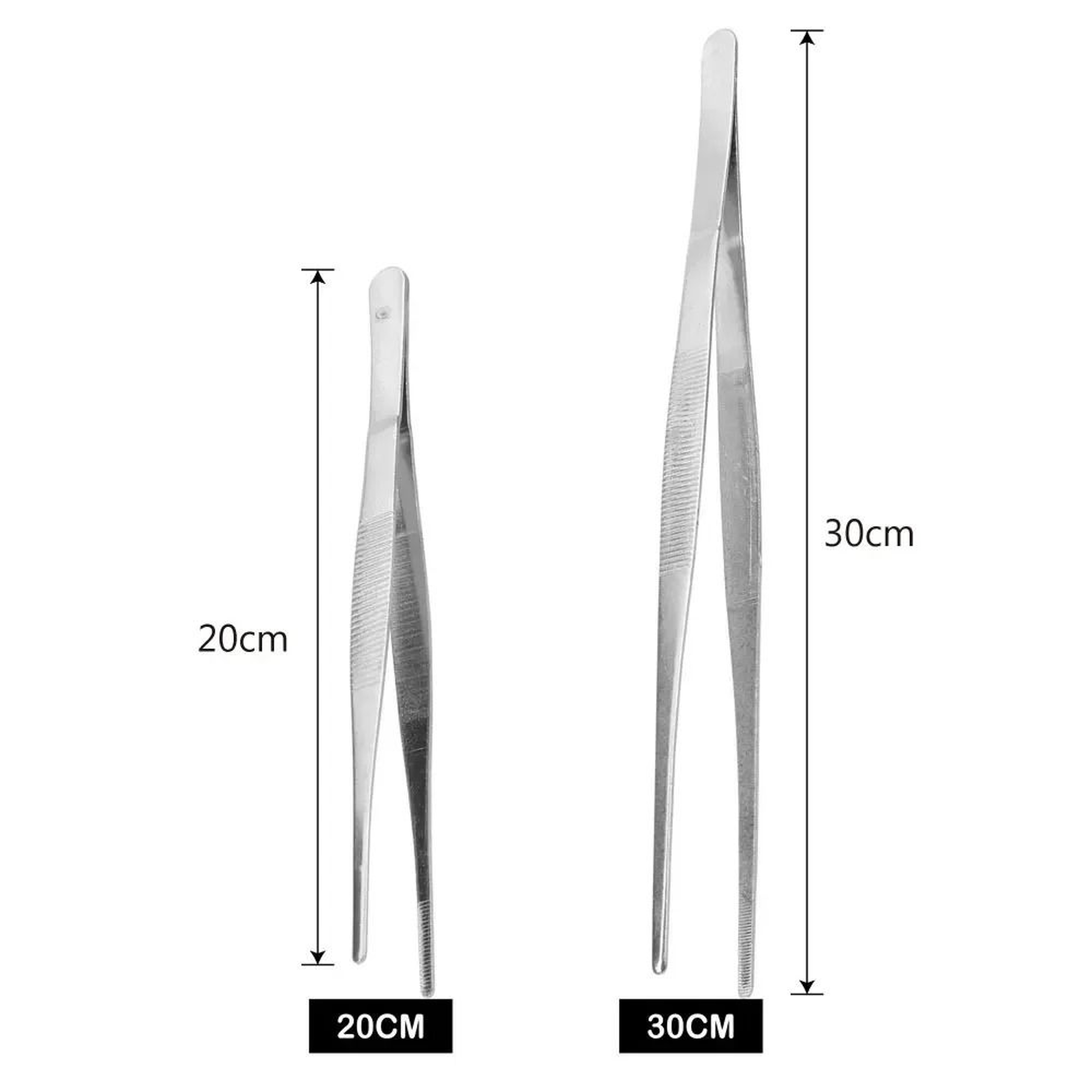 Extra Long Stainless Steel Toothed Food Tweezers For BBQ Cooking  Garden Use 5