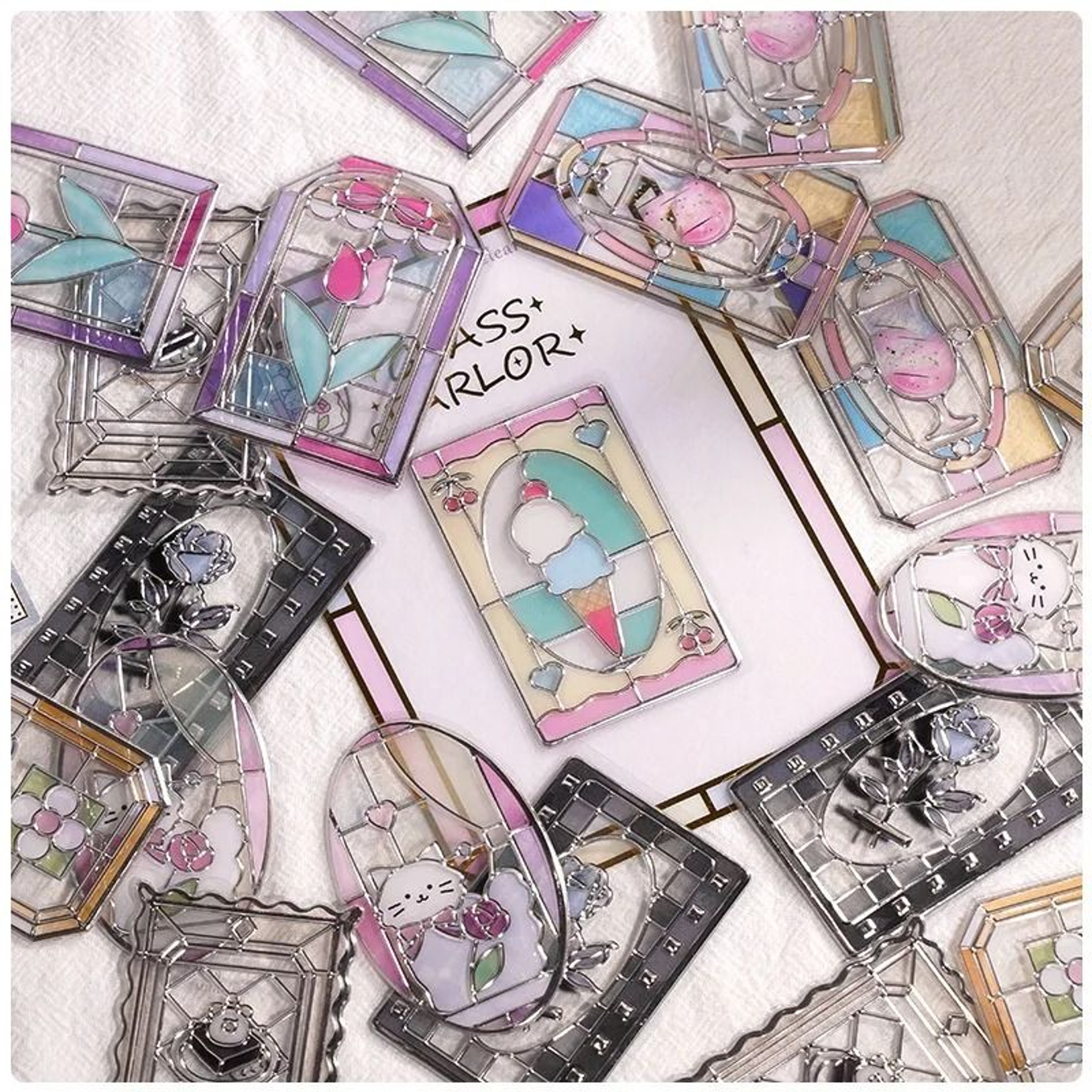 Kawaii 3D Stained Glass Window Stickers For Scrapbooking  Journaling 3