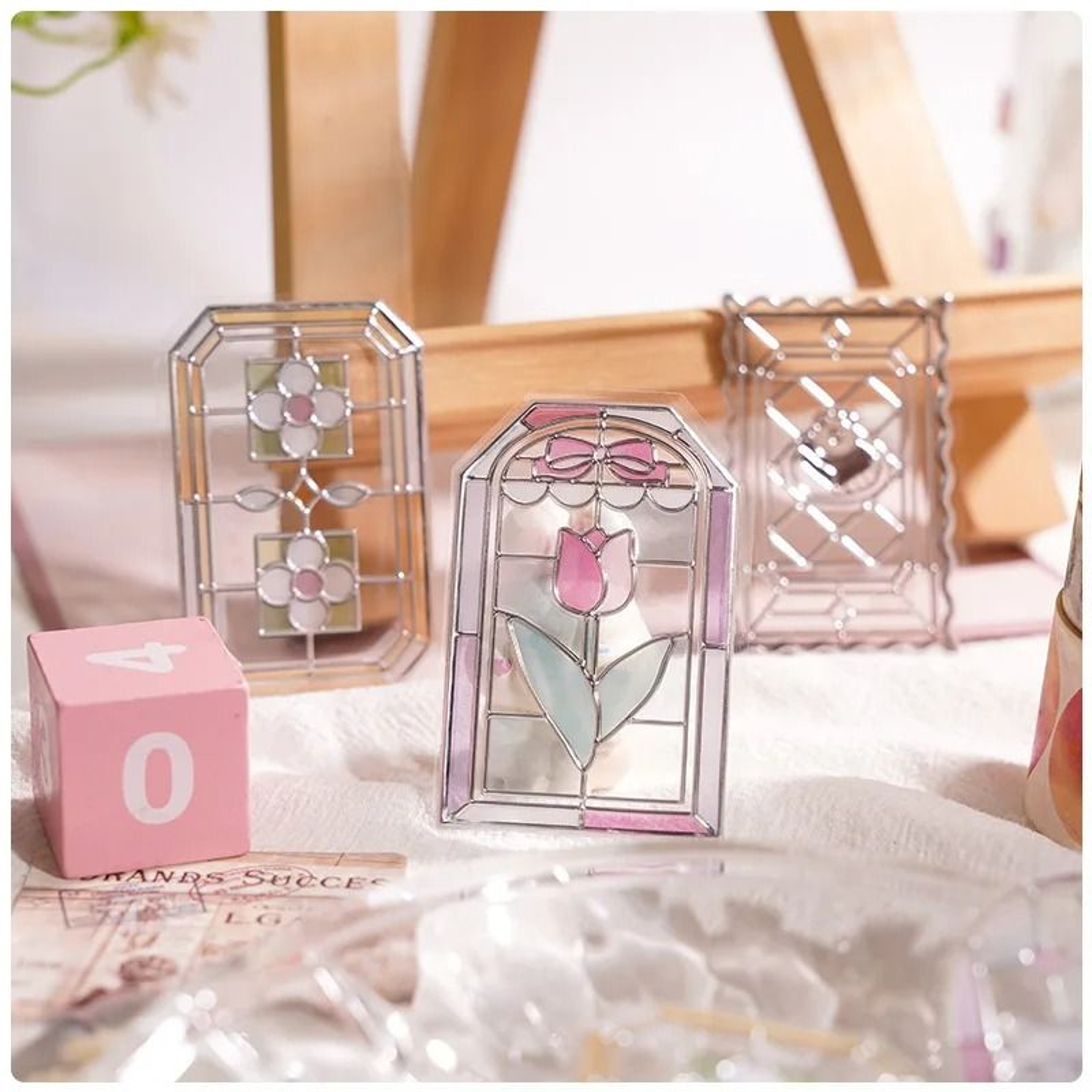 Kawaii 3D Stained Glass Window Stickers For Scrapbooking  Journaling 5