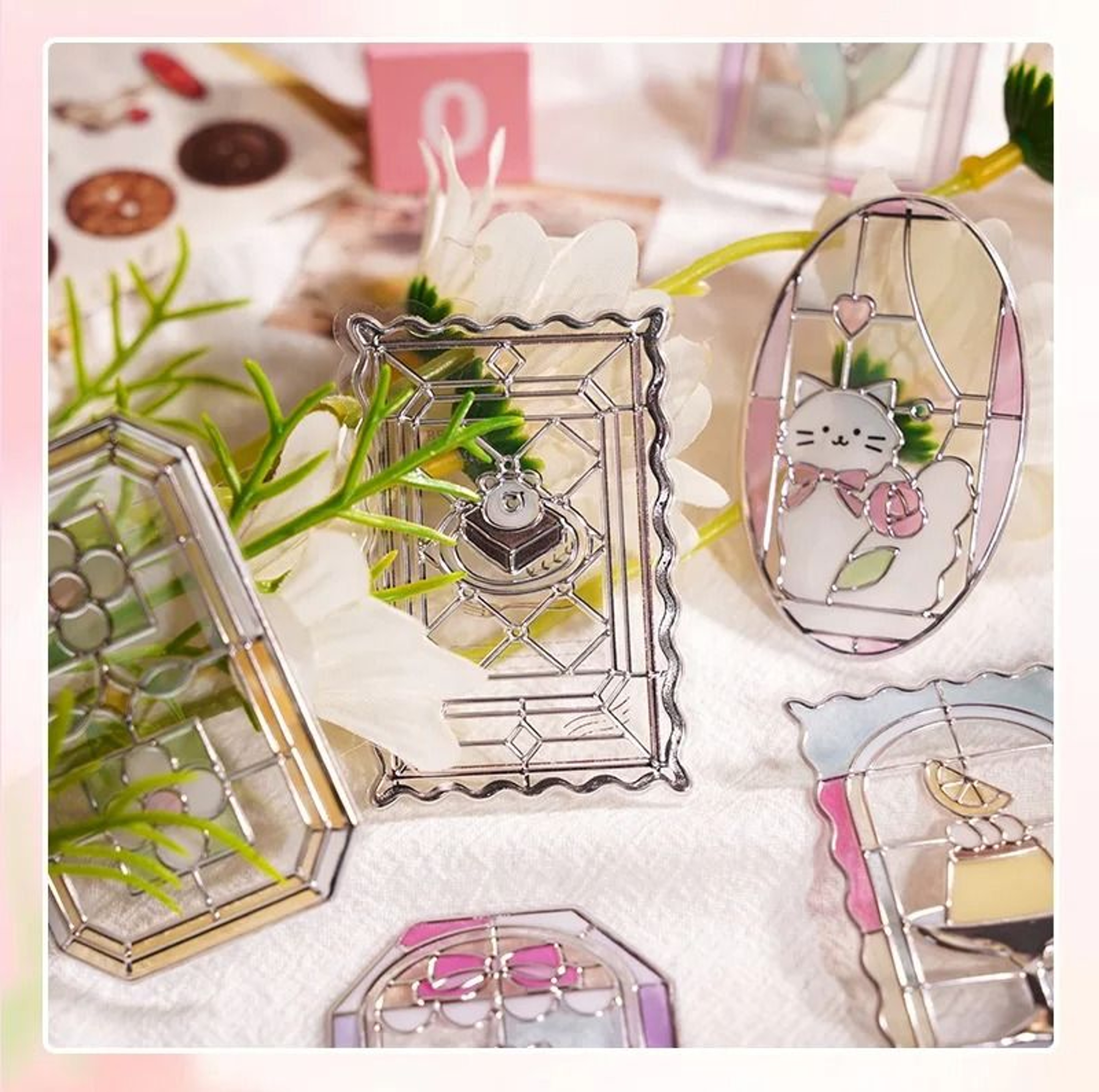 Kawaii 3D Stained Glass Window Stickers For Scrapbooking  Journaling 6