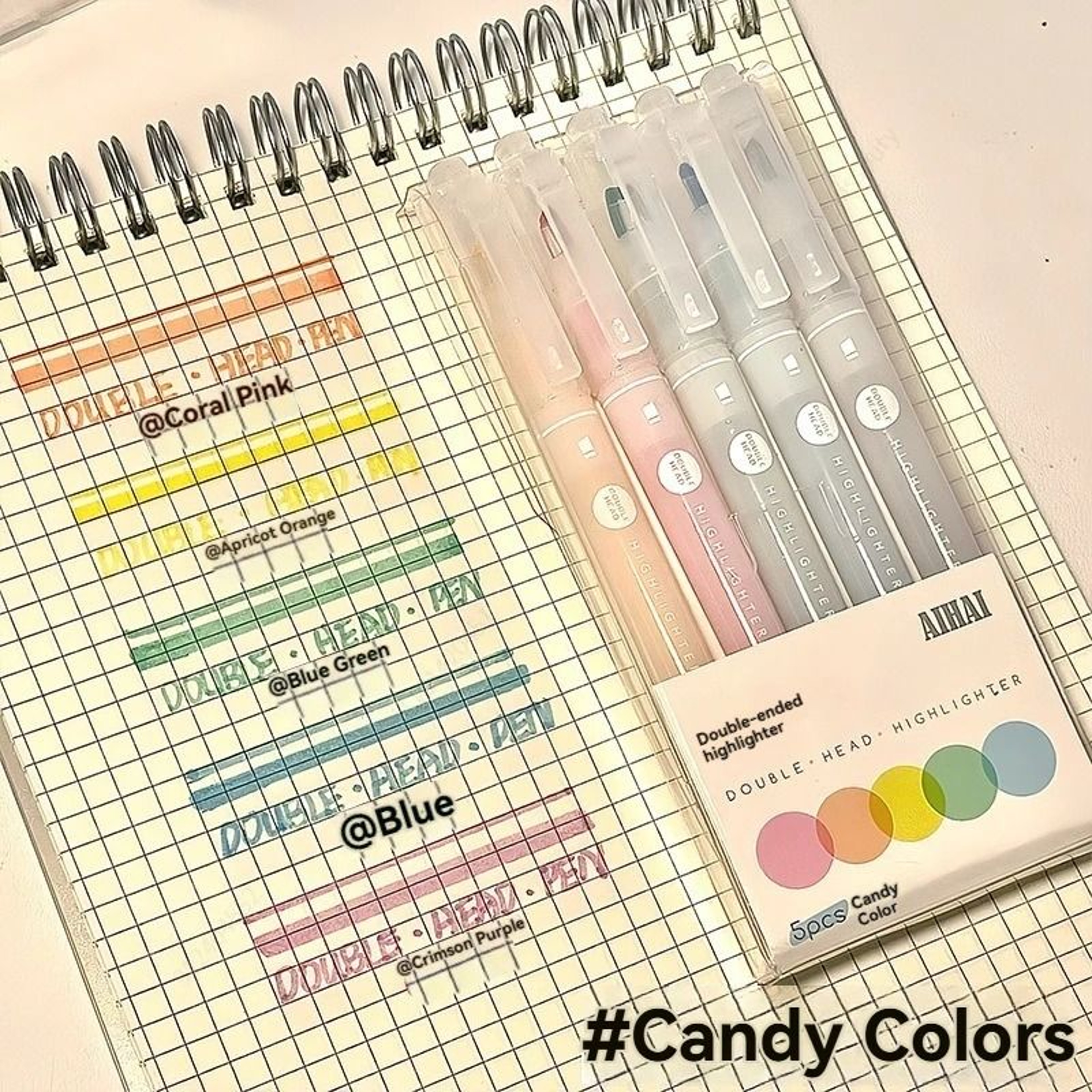 Dual Tip Pastel Highlighter Pens Set With Window Tip For Journals Notes And Study Supplies 8