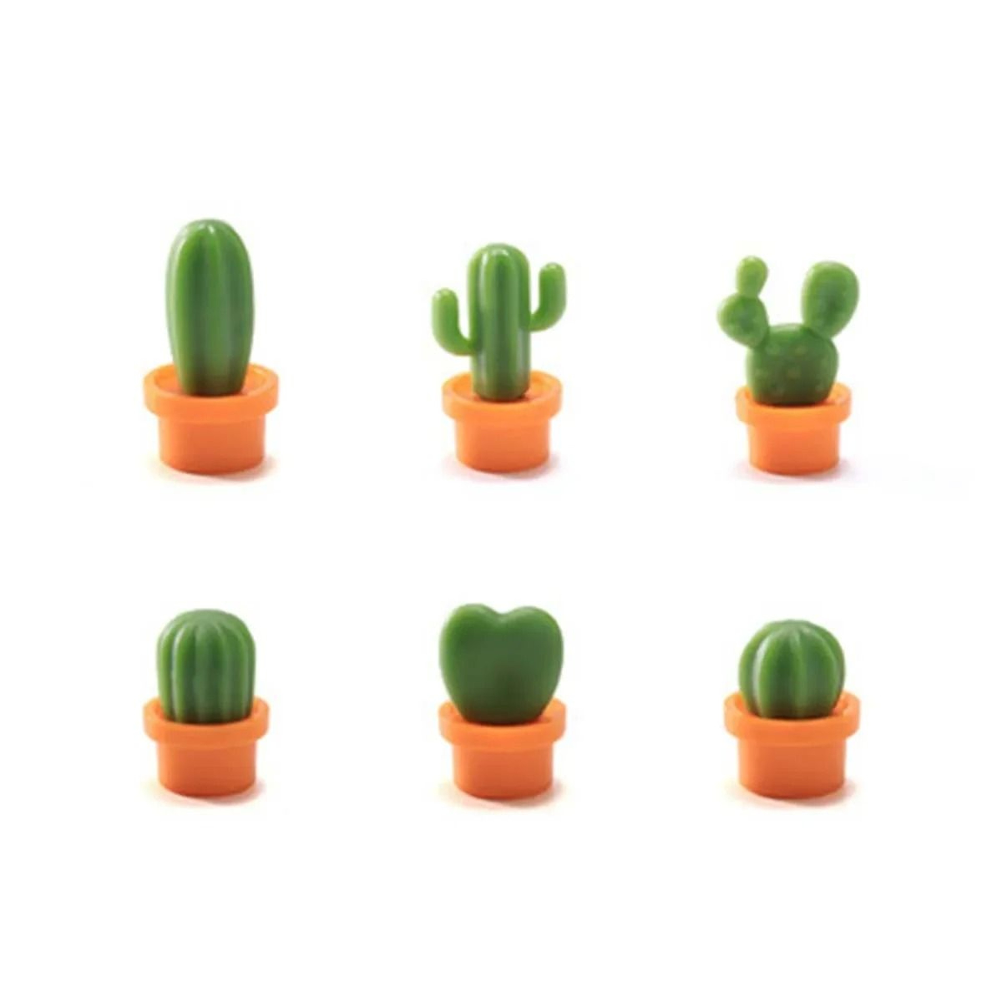 6 Piece Cute Cactus Fridge Magnet Set 3D Refrigerator Magnets For Kitchen Office And Message Boards 7