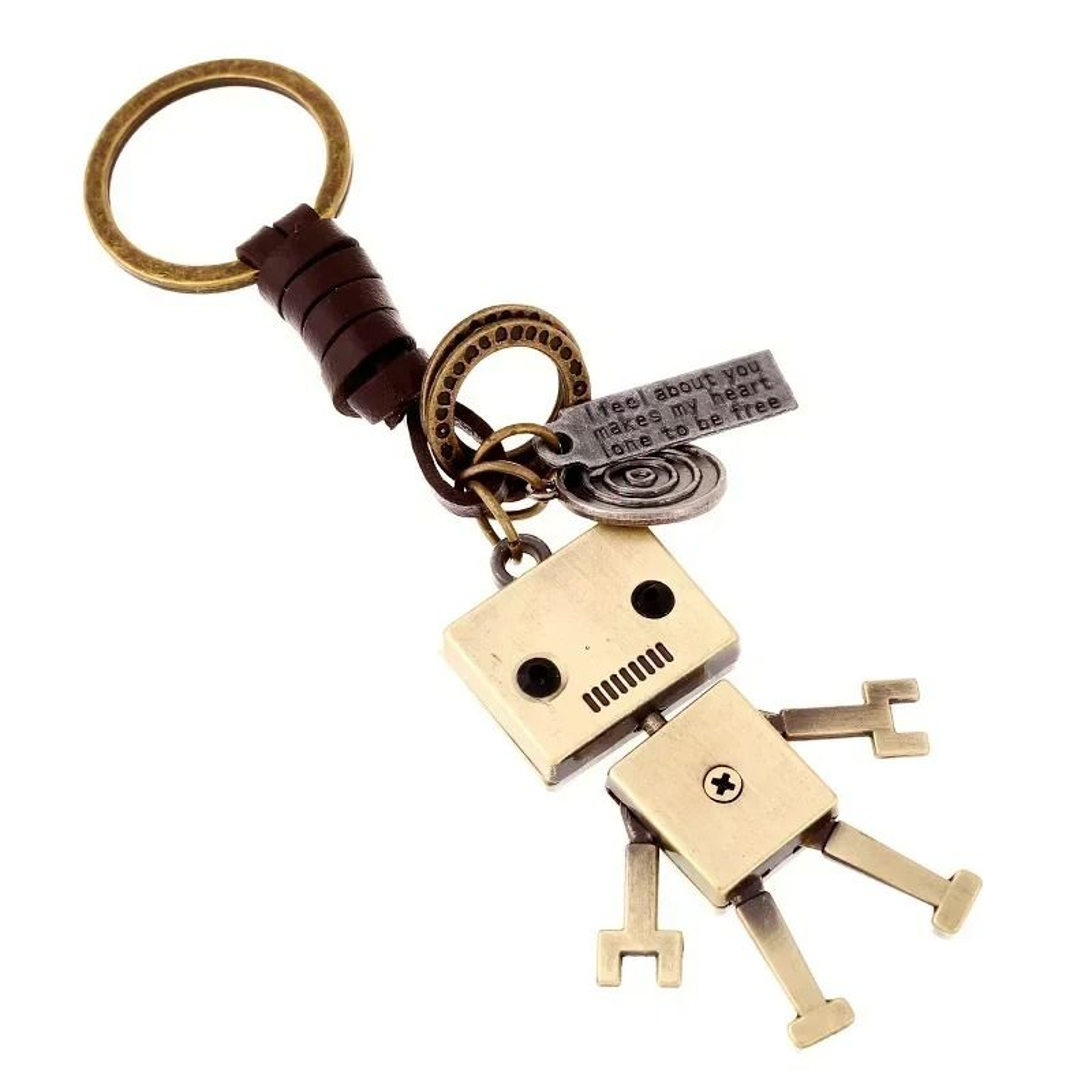 Cute Alloy Robot Keychain Metal Key Ring For Car Keys Backpacks And Gifts 4