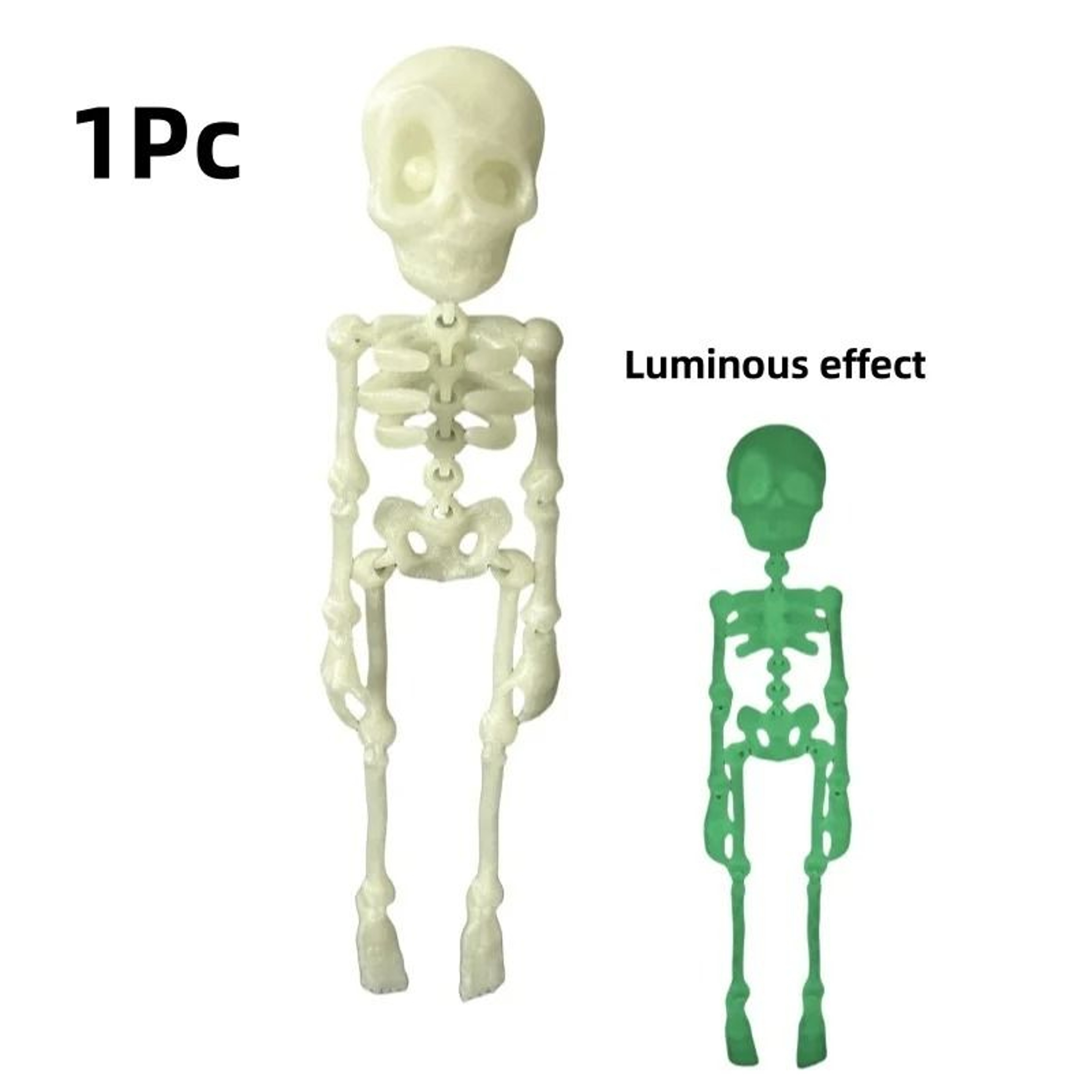 Poseable Glow In The Dark Magnetic Skull Fridge Magnet Funny Halloween Kitchen Decor 6