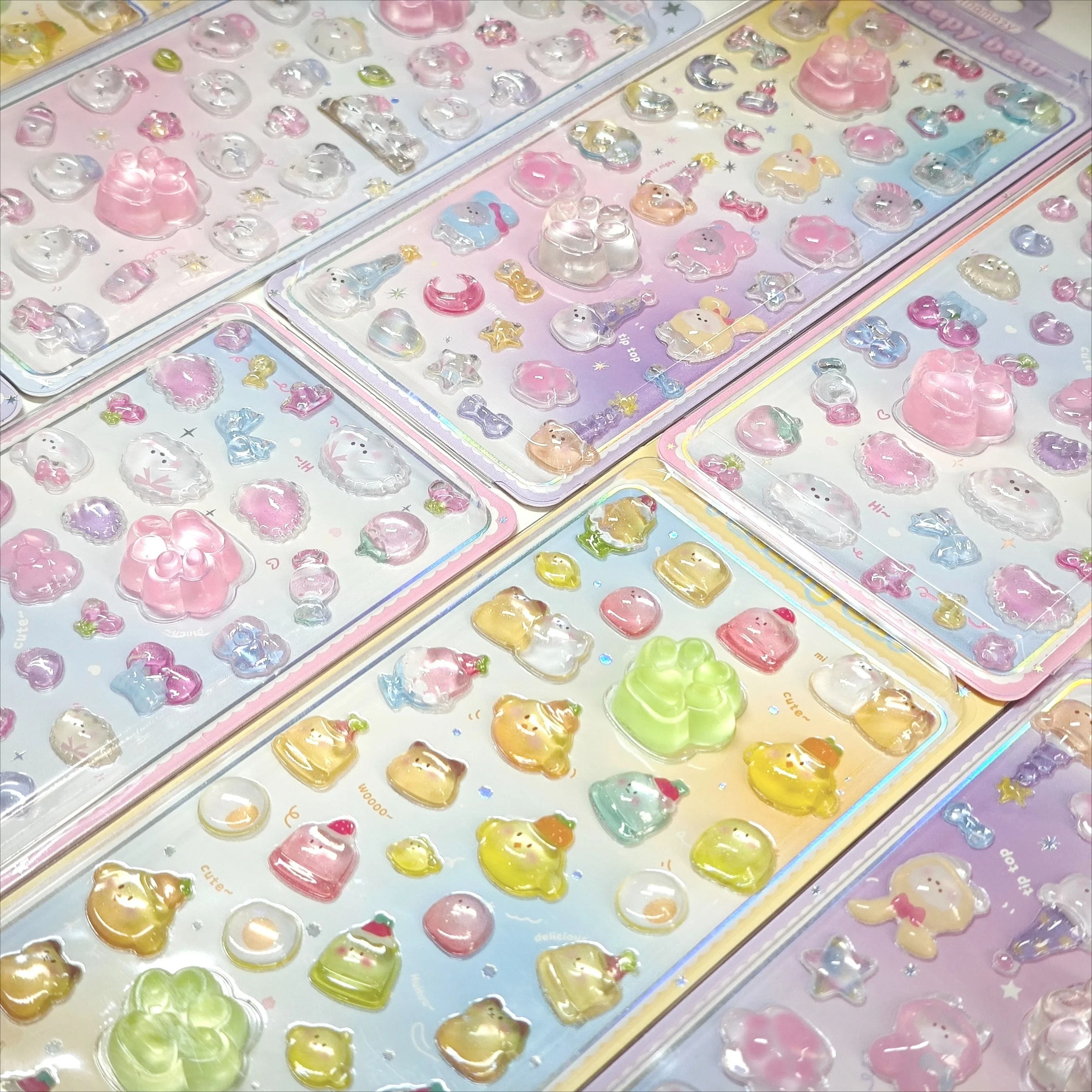 Kawaii 3D Crystal Cat Paw Squishy Sticker For Phone Cases Water Bottles Journals And DIY Crafts 5