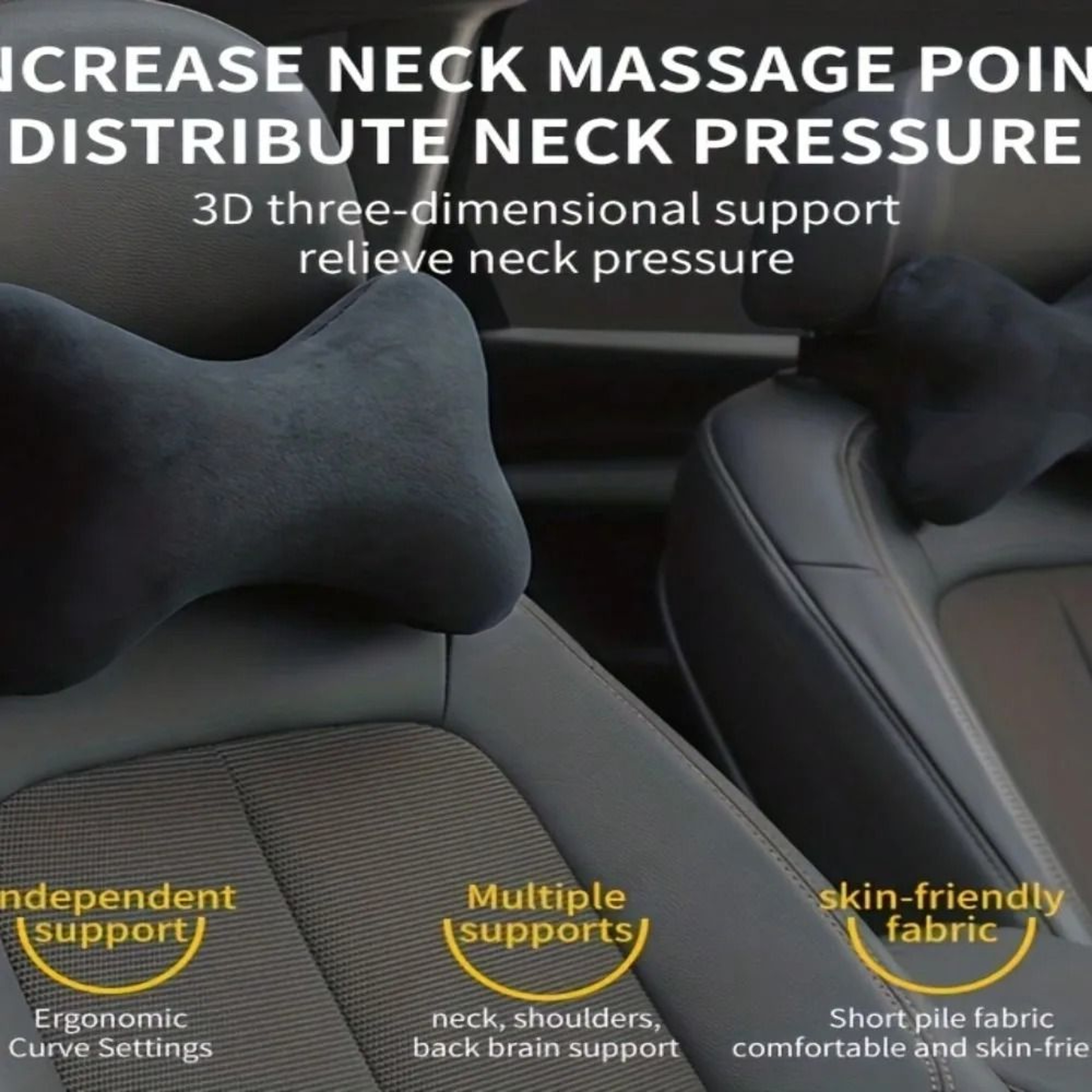 Memory Foam Car Neck Pillow Ergonomic Headrest Cushion For Driving Comfort 1