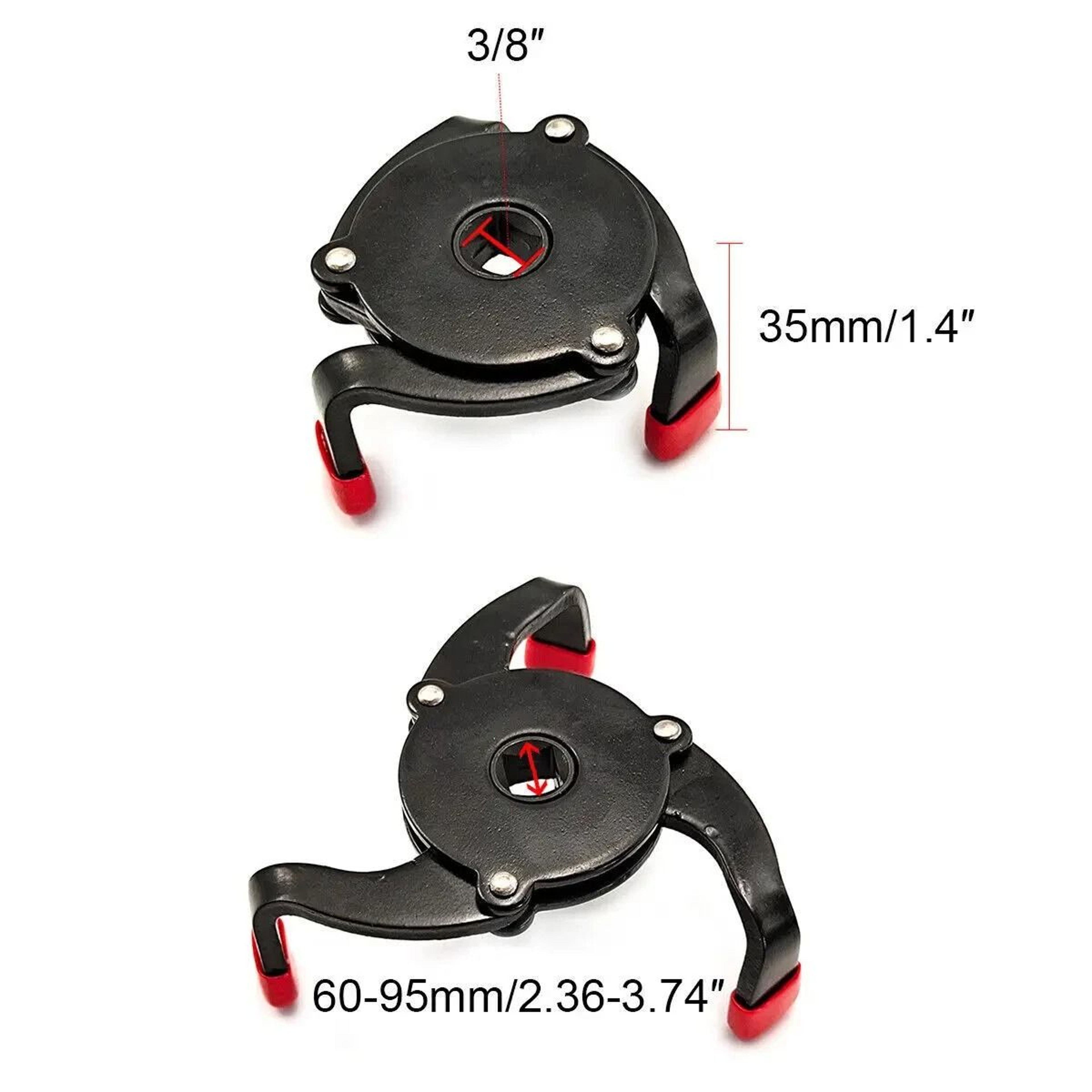 Universal 3 Jaw Oil Filter Wrench Adjustable Oil Filter Removal Tool 5