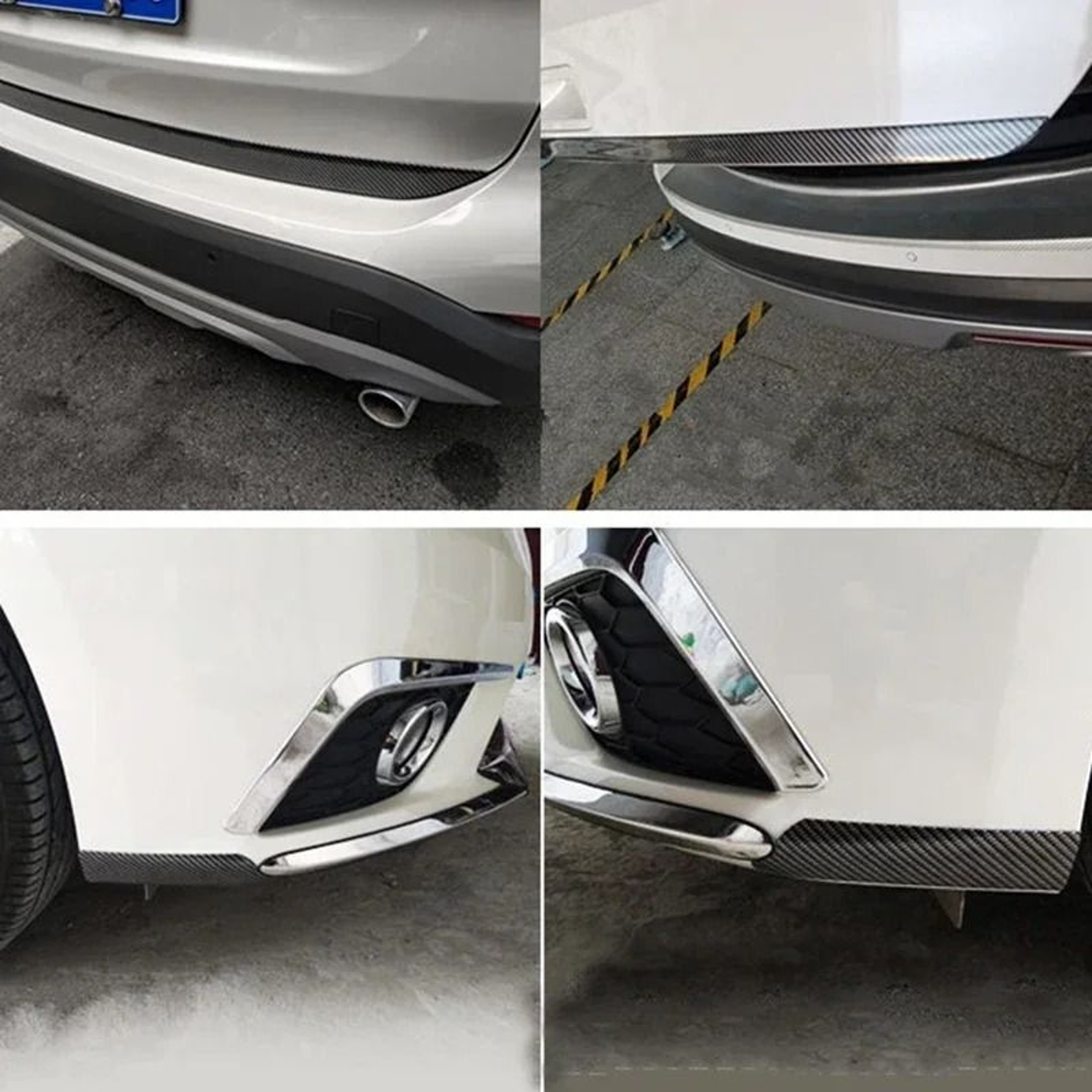 Universal Carbon Fiber Car Door Sill Protector Anti Scratch Bumper Guard Strip 5